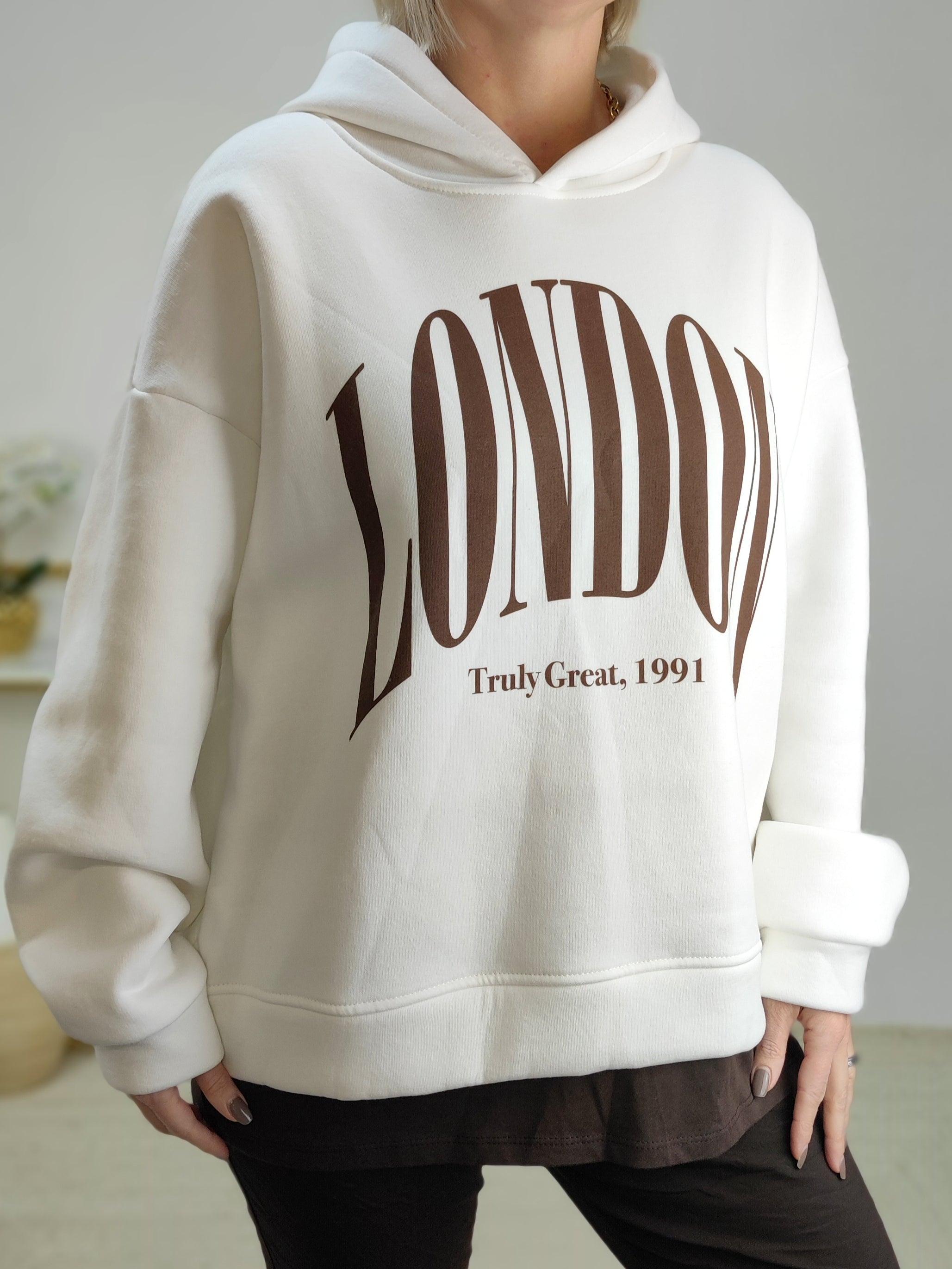 Sweatshirt/Hoodie "London" in weiss (38-44)