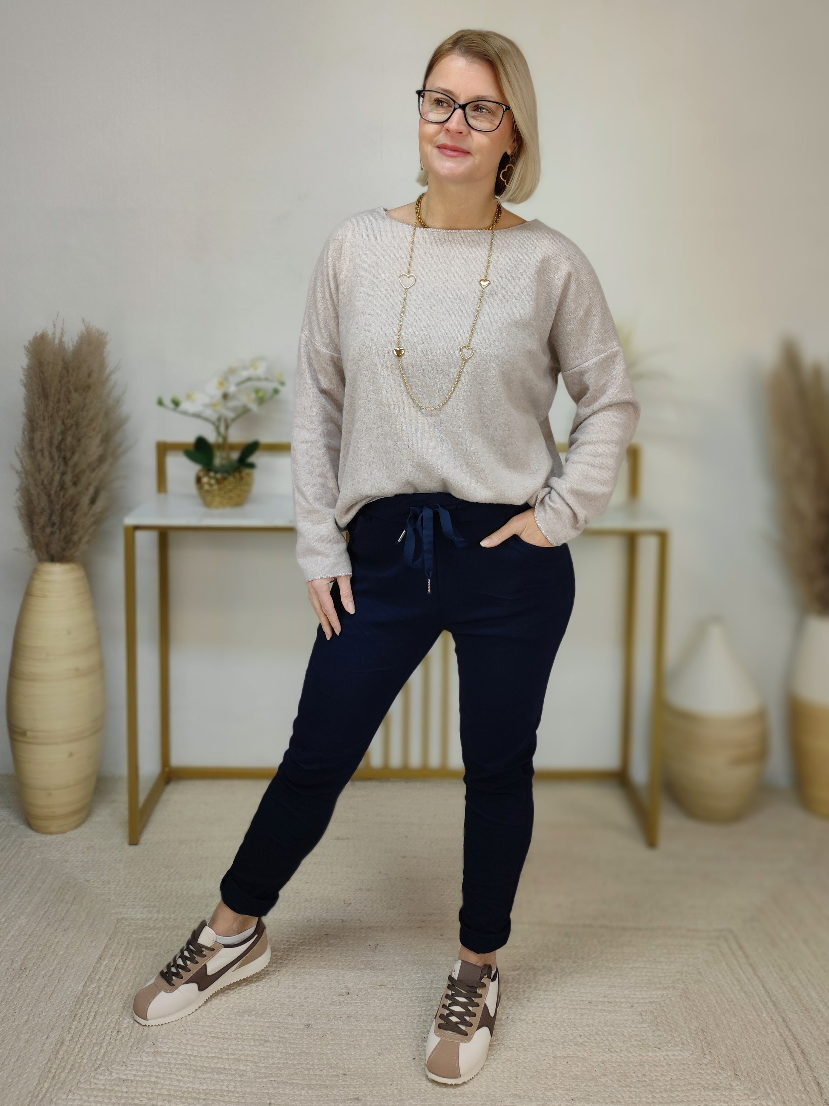 Leichter Pullover "Cornelia" mud (36-42)