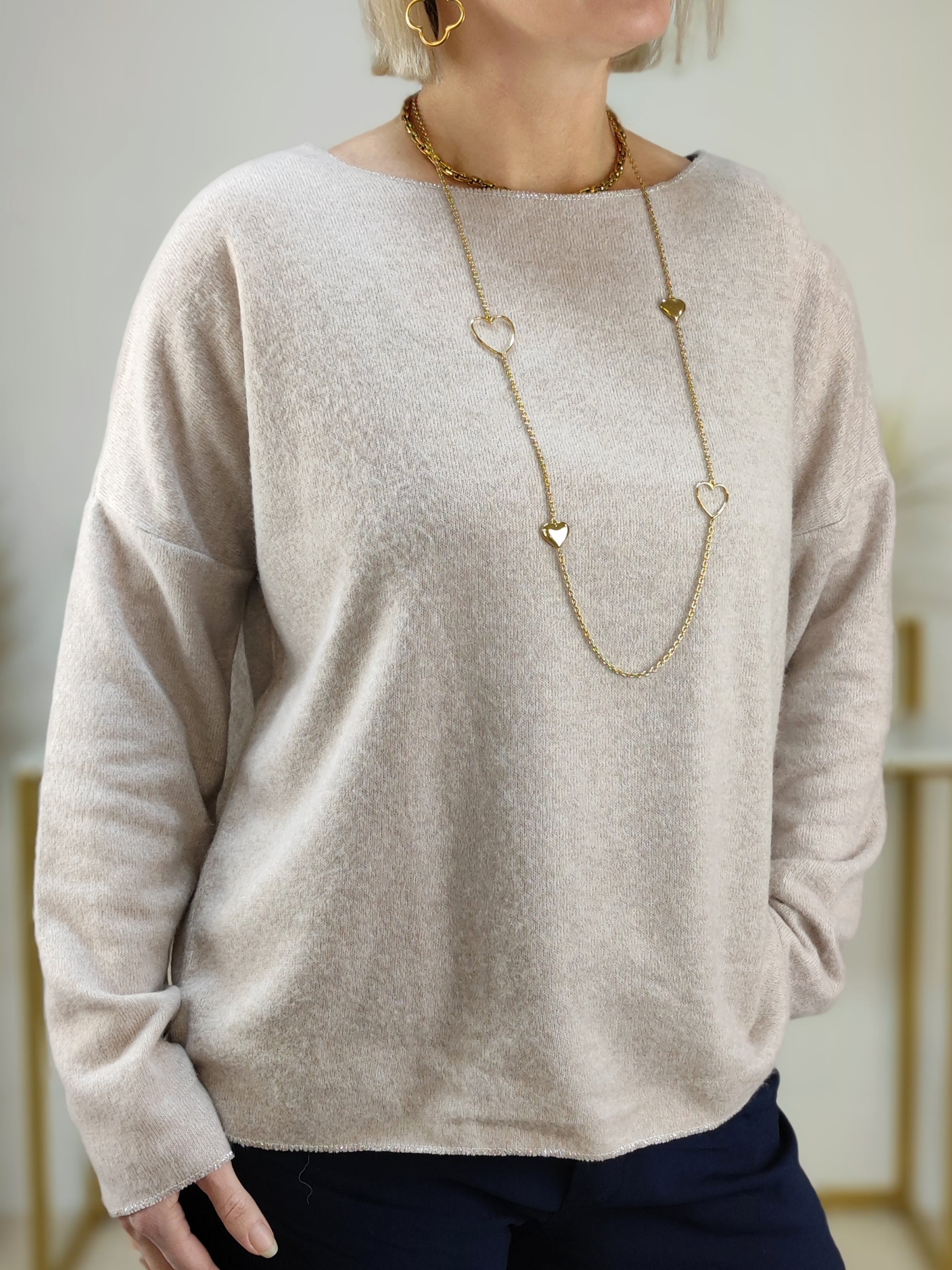 Leichter Pullover "Cornelia" mud (36-42)