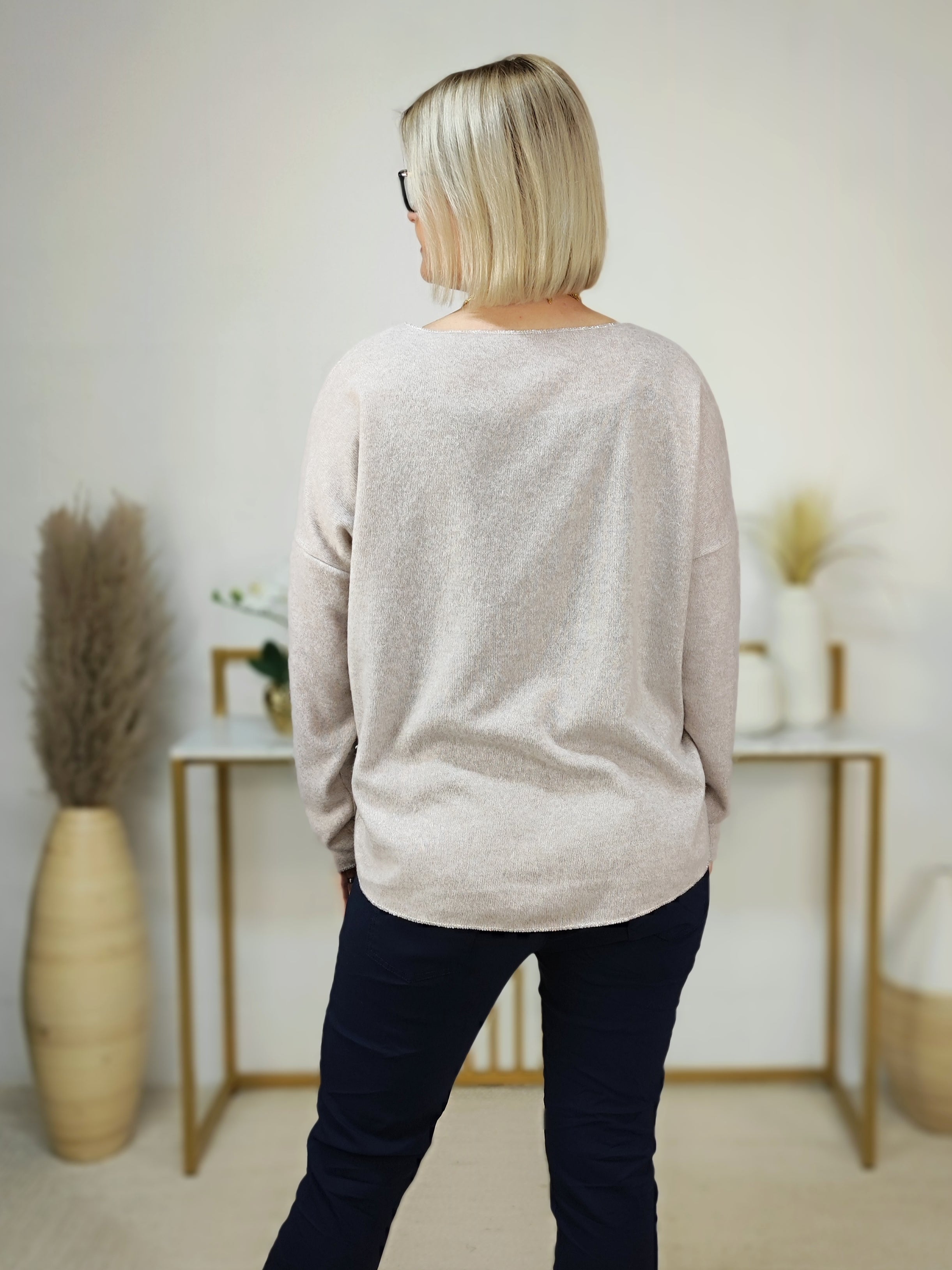 Leichter Pullover "Cornelia" mud (36-42)