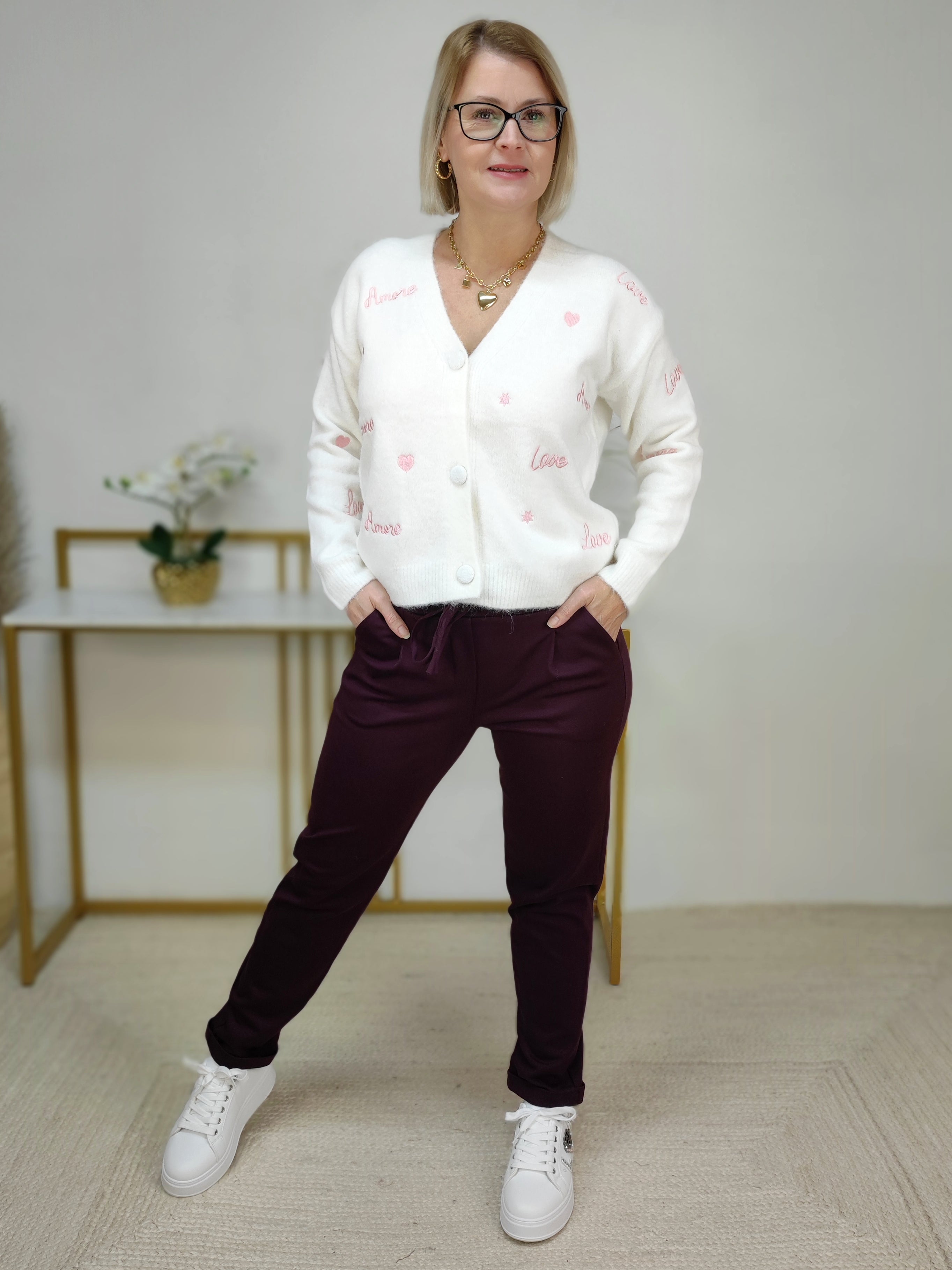 Stoffhose/Chinohose vino (M/L)