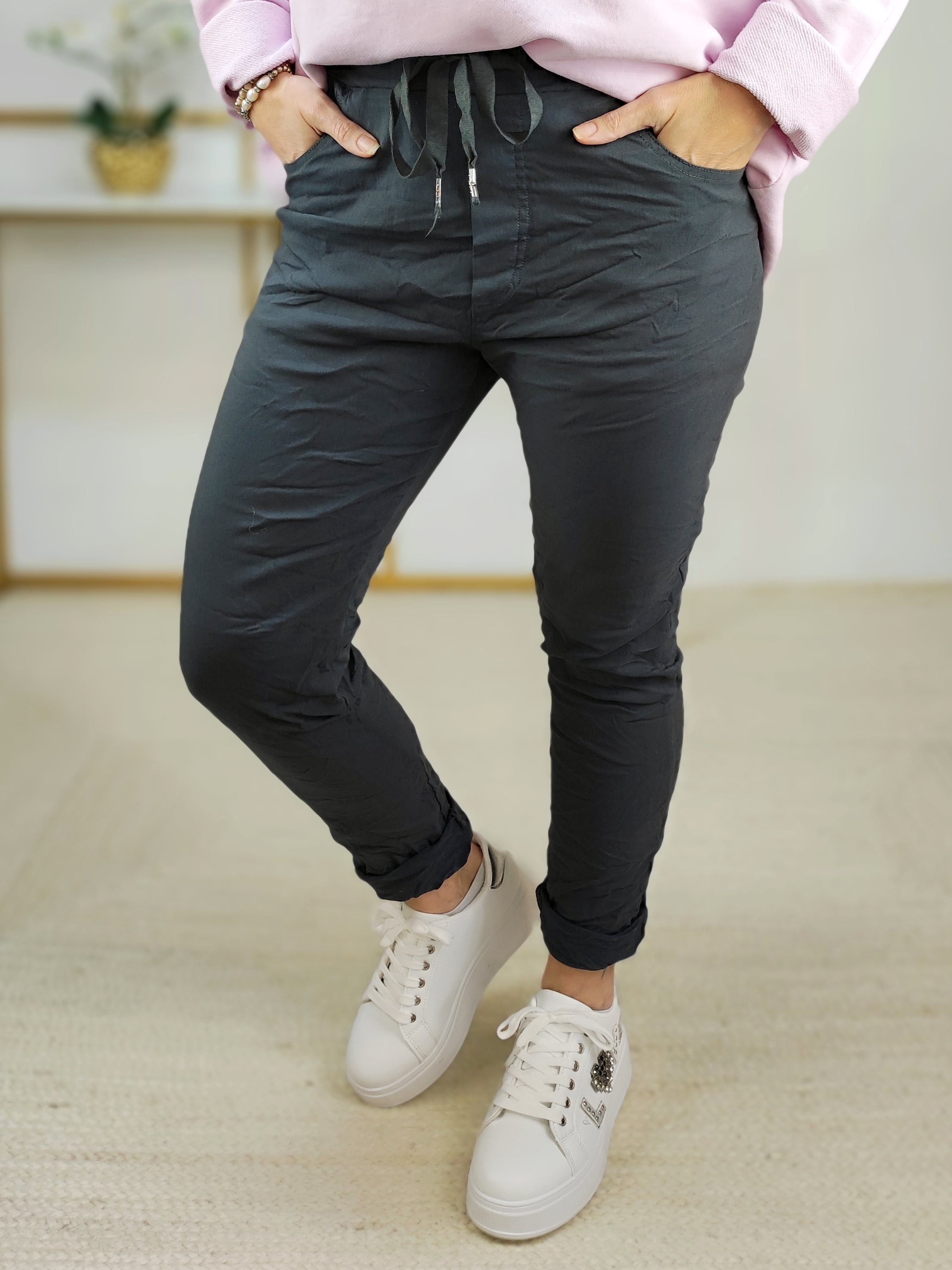 Stretchhose/Joggpant anthrazit (36-42/44)