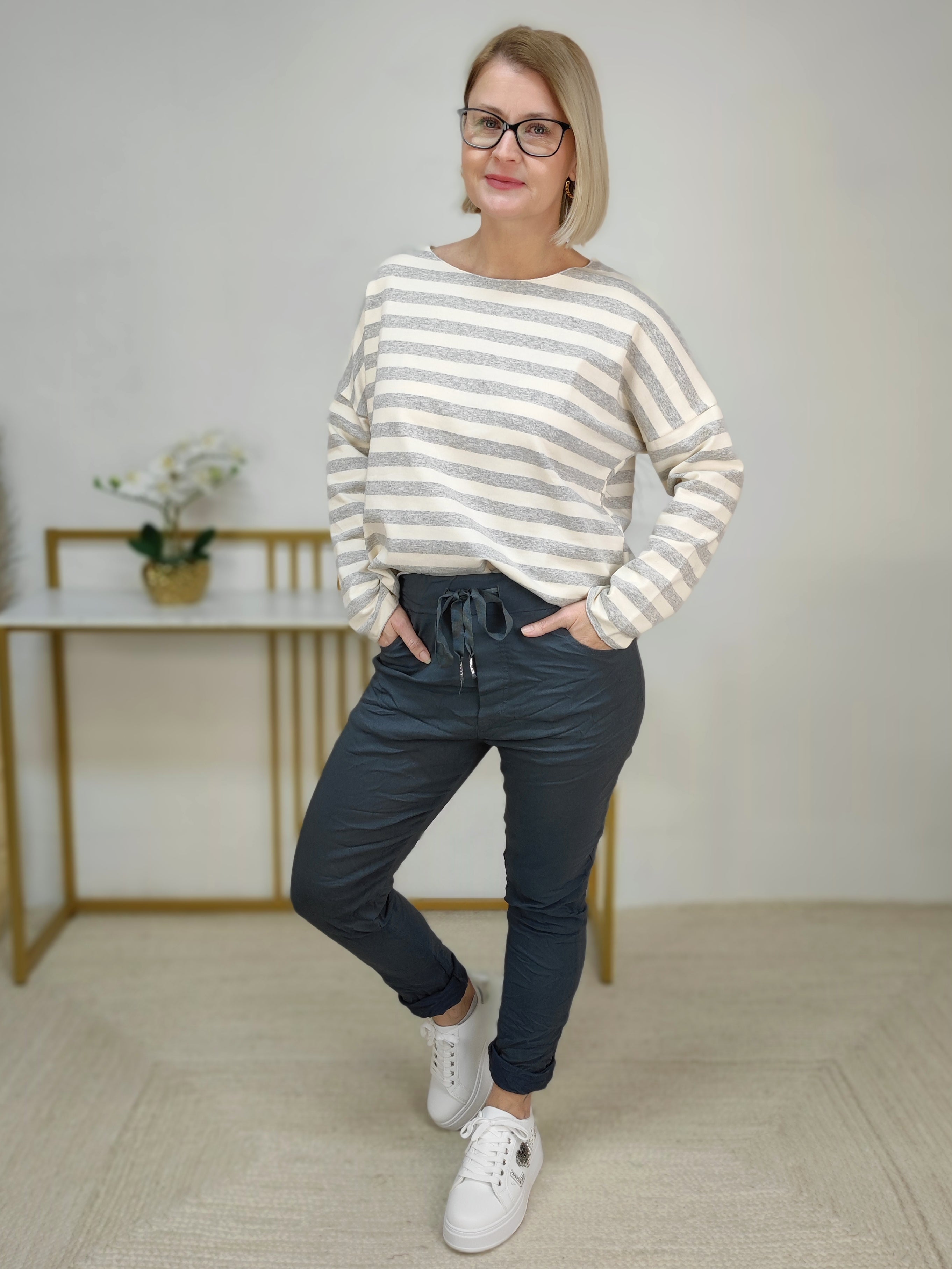 Stretchhose/Joggpant anthrazit (36-42/44)