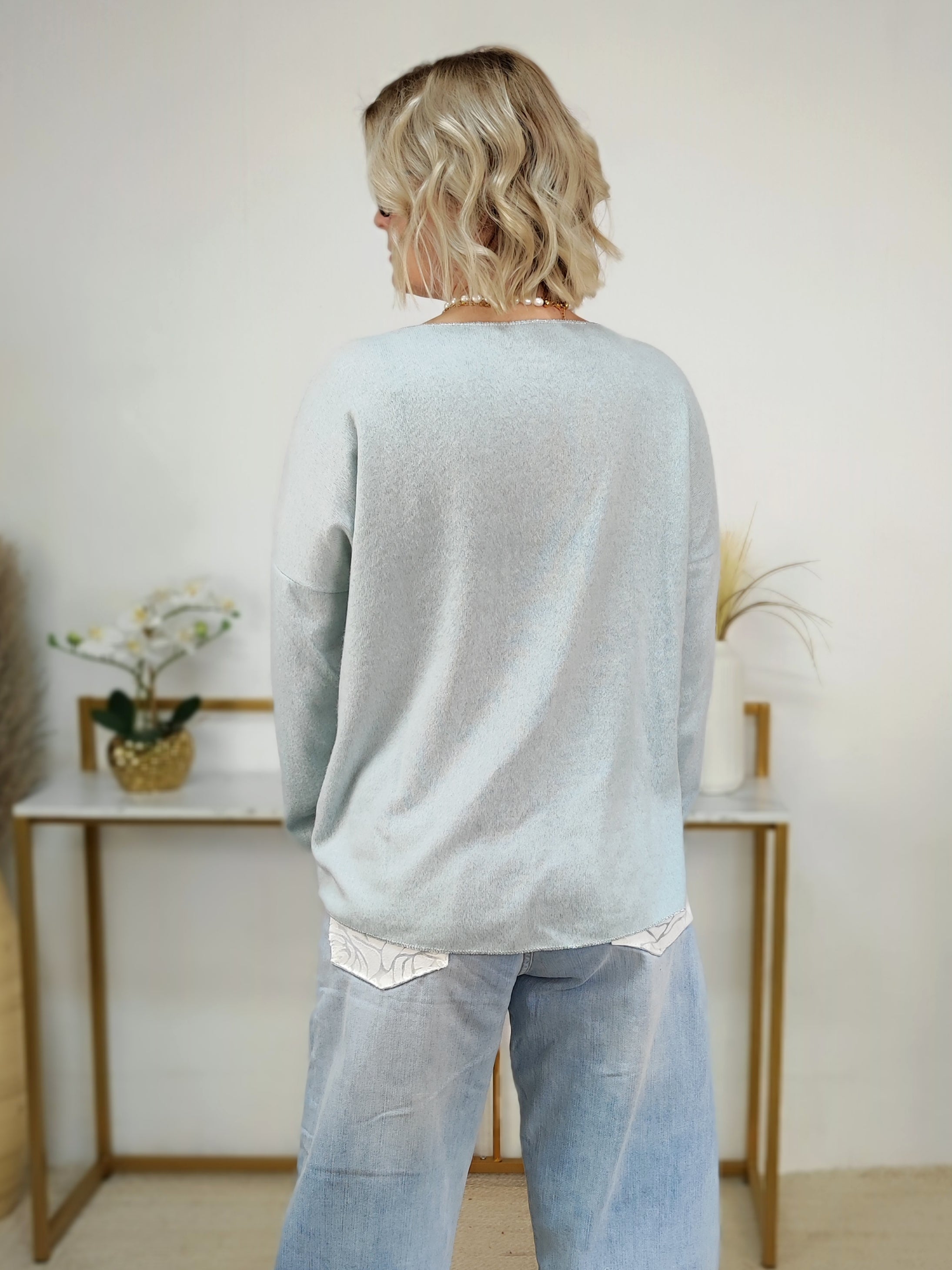 Leichter Pullover "Cornelia" pastell - hellblau (36-42)