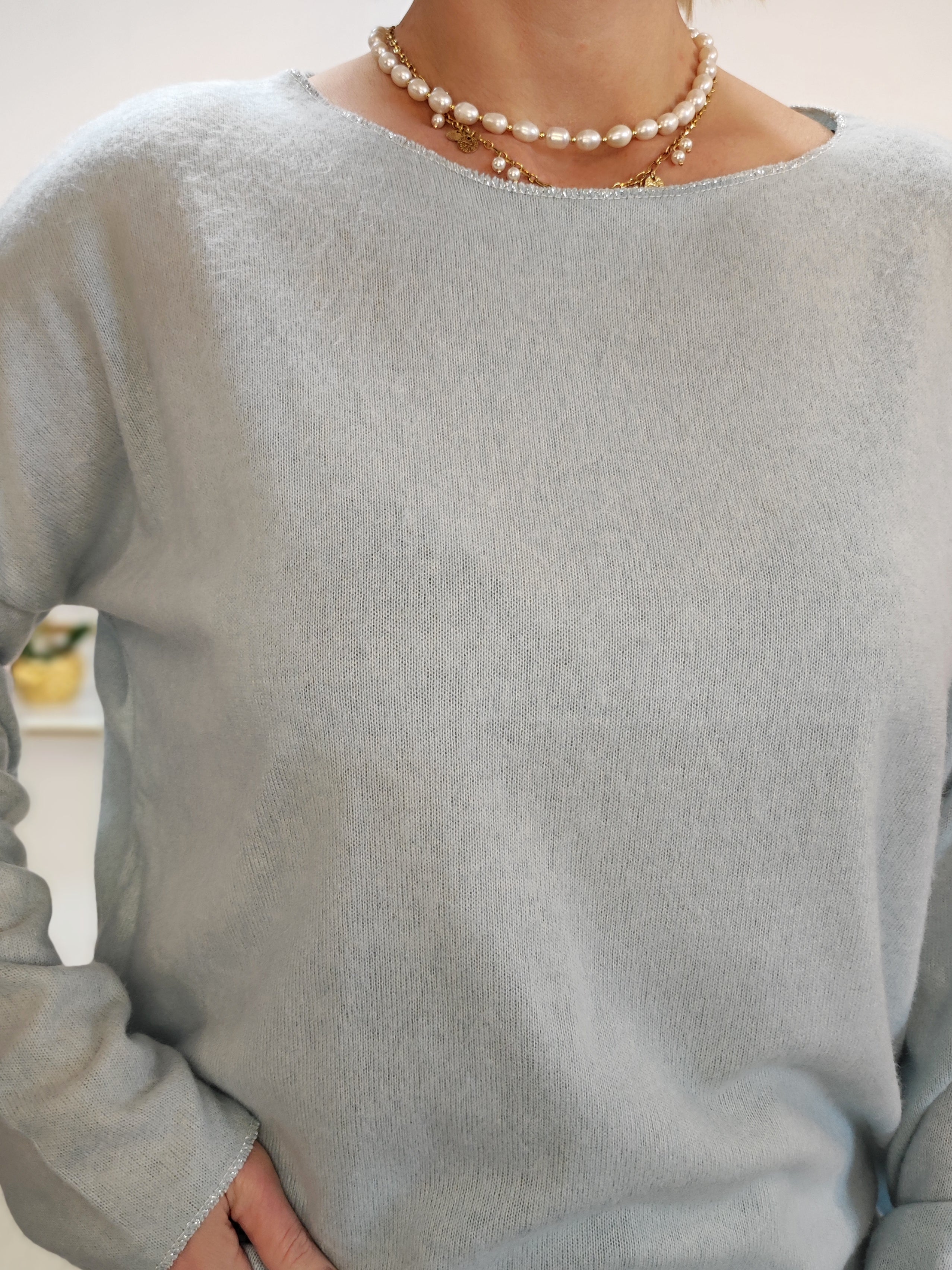 Leichter Pullover "Cornelia" pastell - hellblau (36-42)