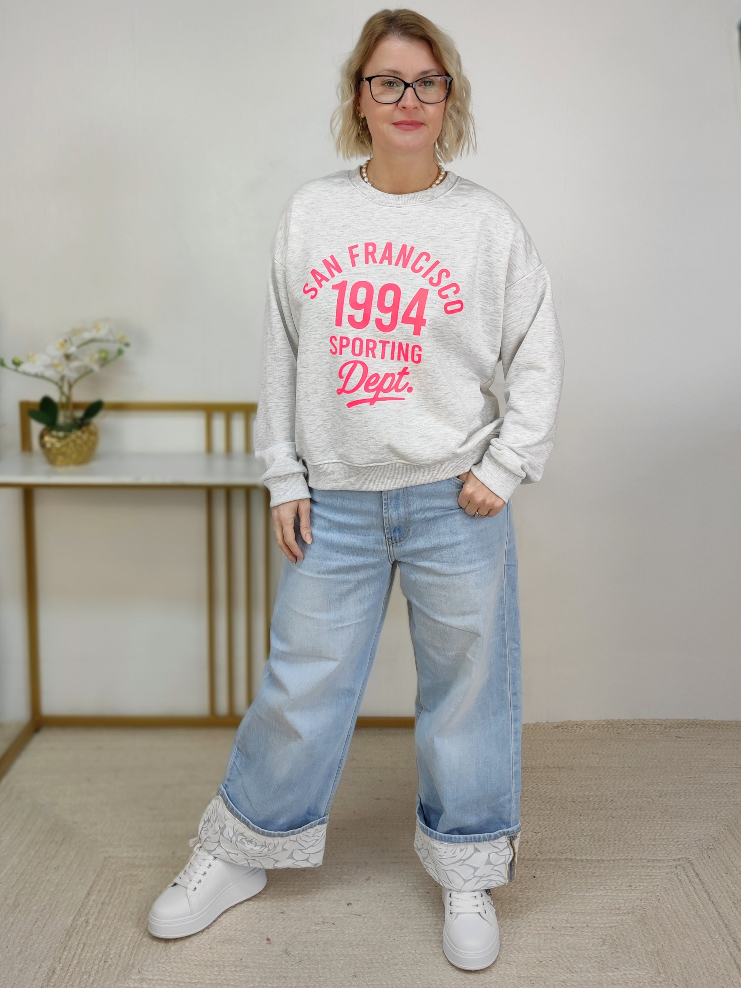 Sweatshirt "San Francisco" hellgrau (36-42)