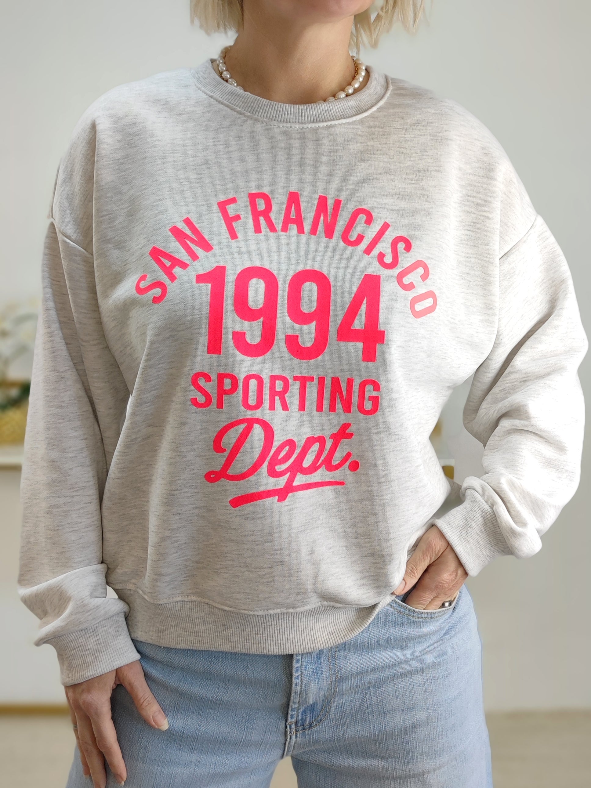 Sweatshirt "San Francisco" hellgrau (36-42)