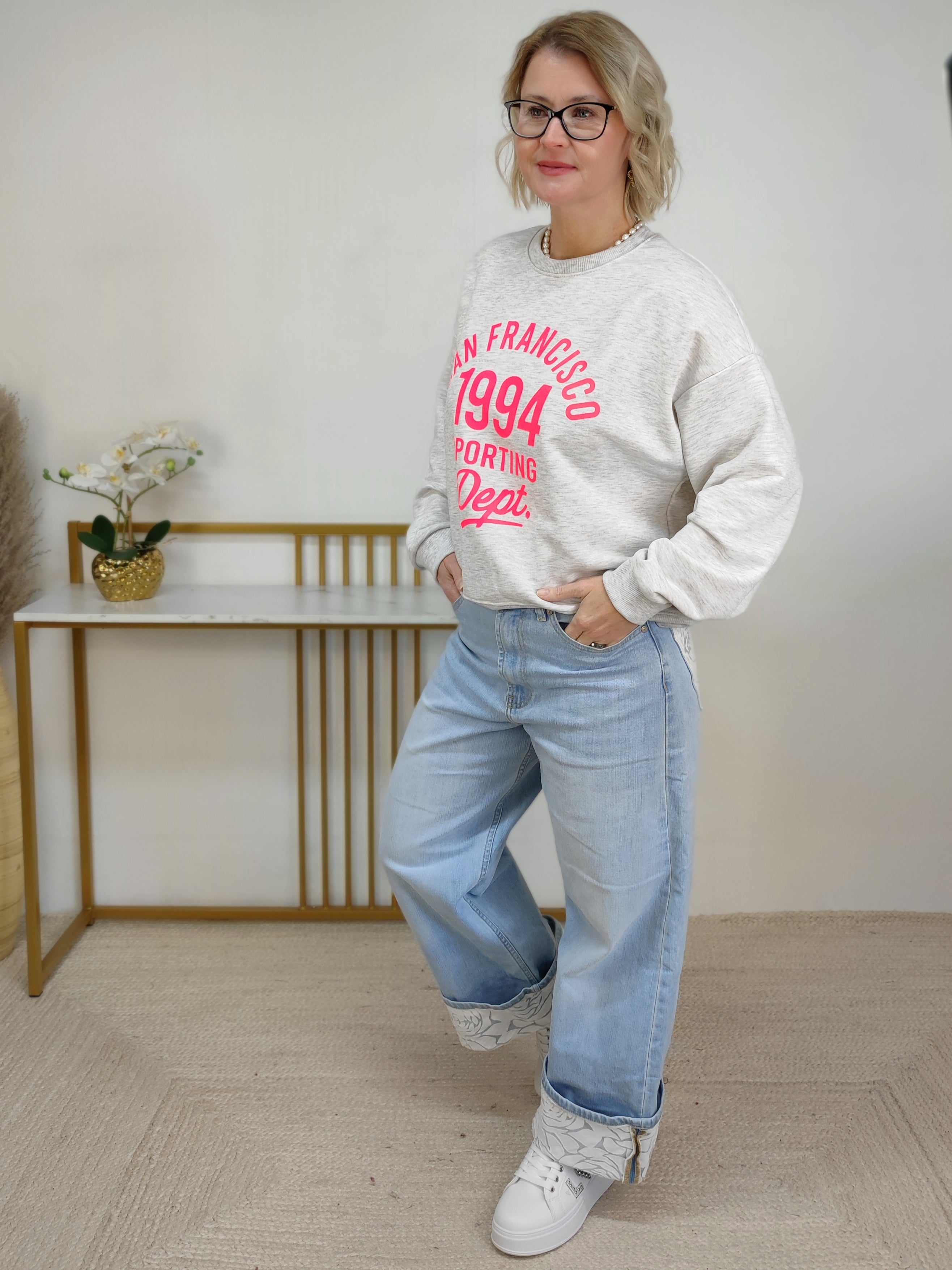 Sweatshirt "San Francisco" hellgrau (36-42)