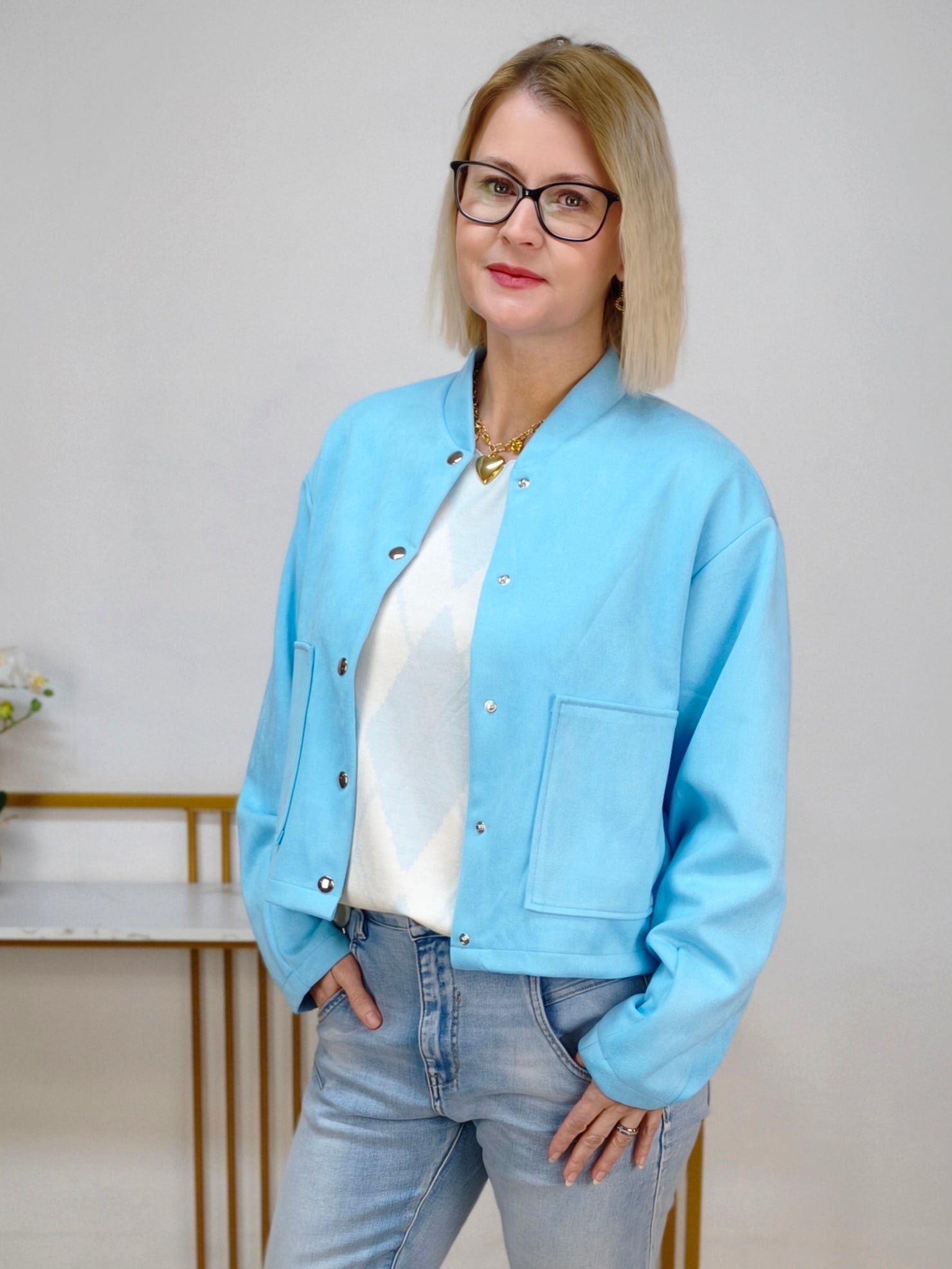 Jacke "Mia" hellblau (38-42/44)
