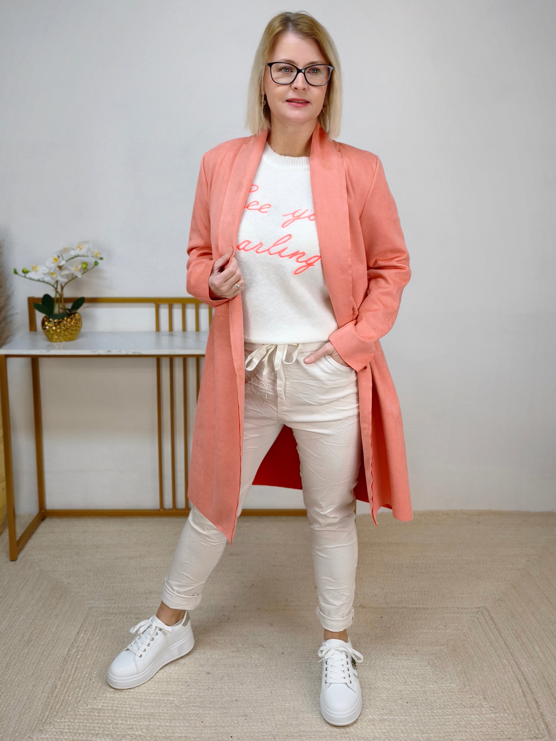 Leichter Mantel lachs (36-42)