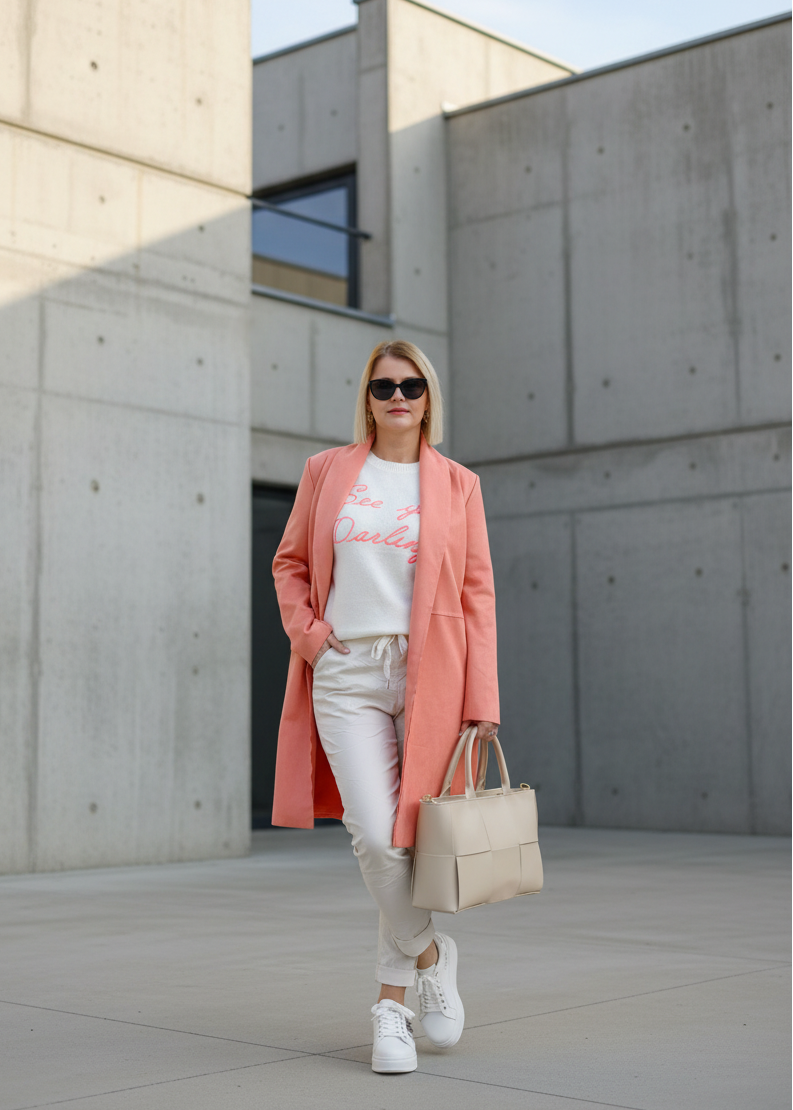 Leichter Pullover "Darling" Kurzarm in wollweis (36-42)