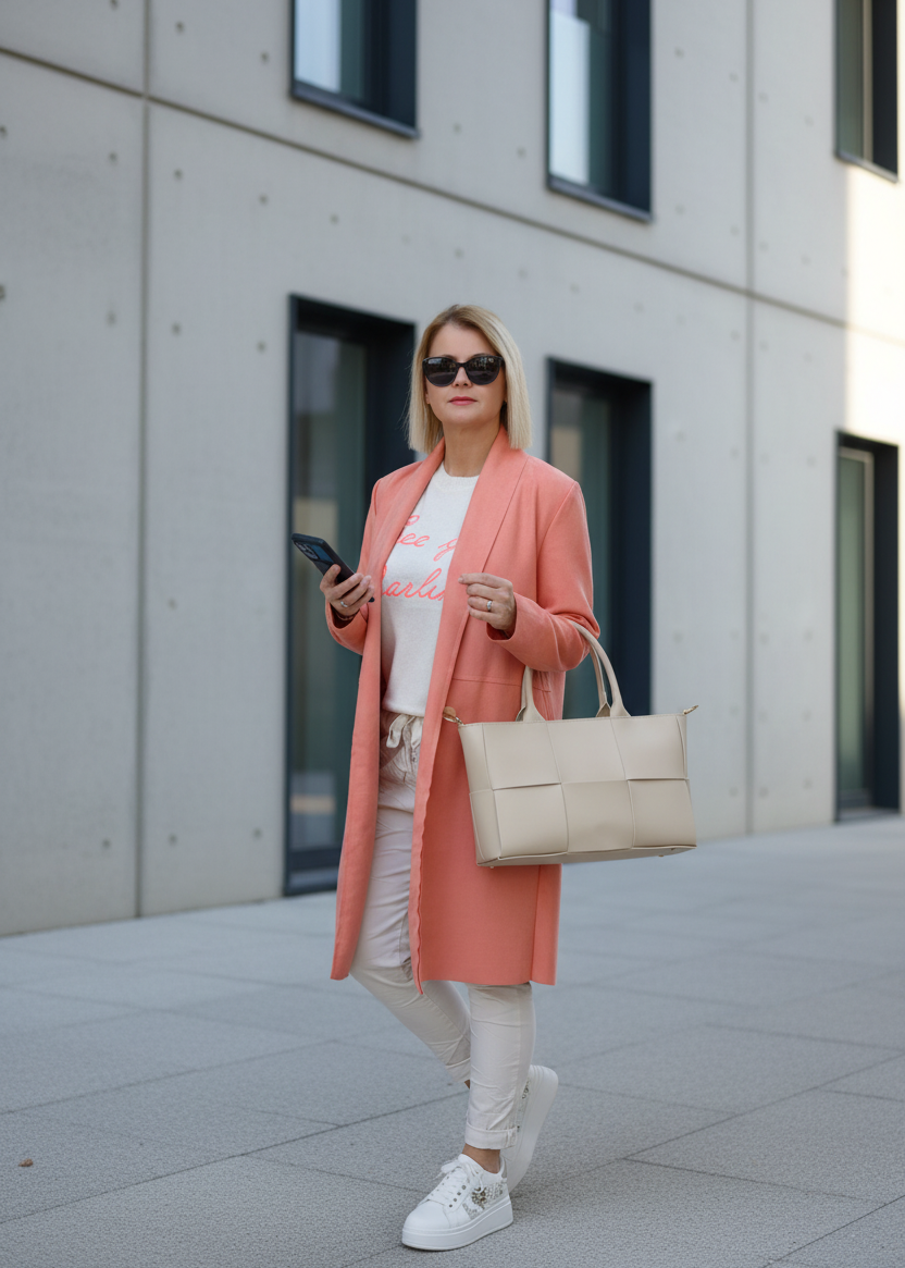 Leichter Mantel lachs (36-42)