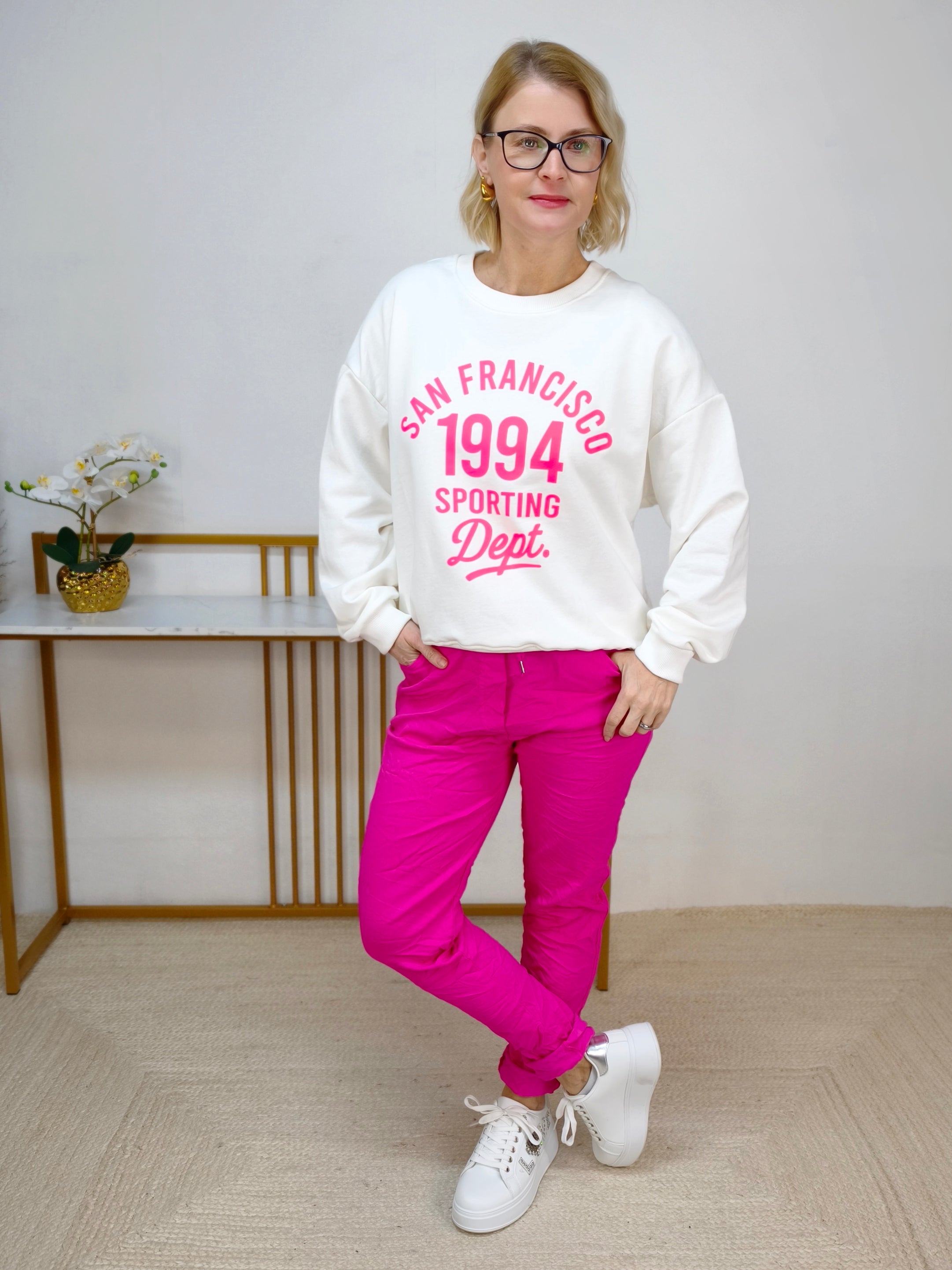 Sweatshirt "San Francisco" weiss (38-42)