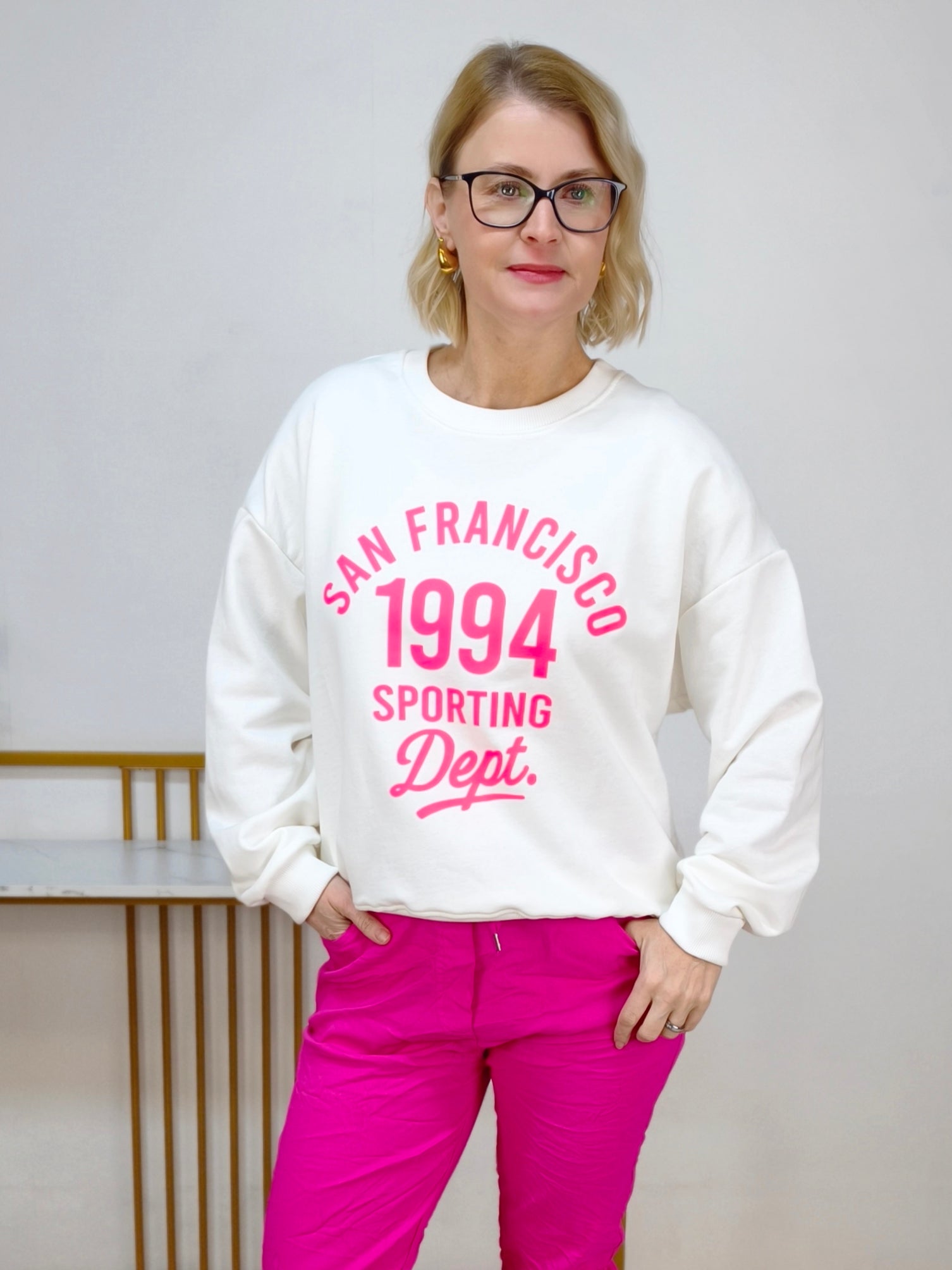 Sweatshirt "San Francisco" weiss (38-42)