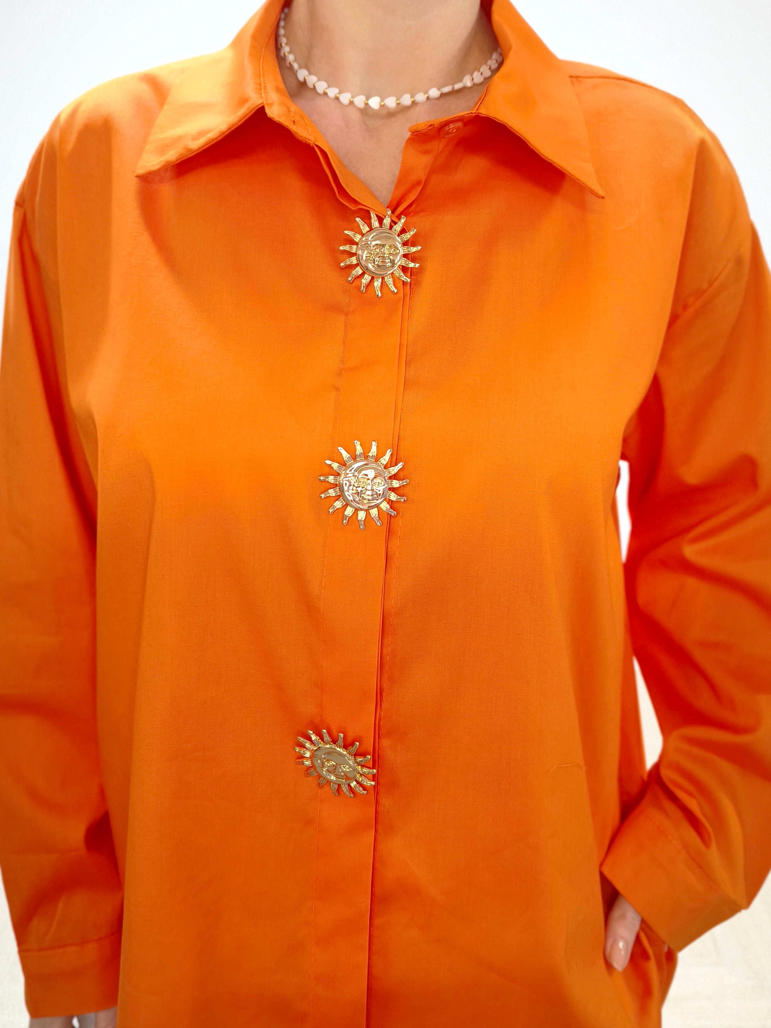 Hemdbluse "Sonne" in orange (40-44)