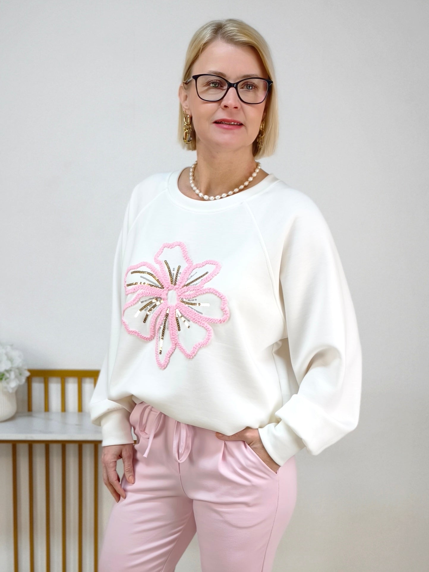 Sweatshirt "Nora" weiss (38-42/44)