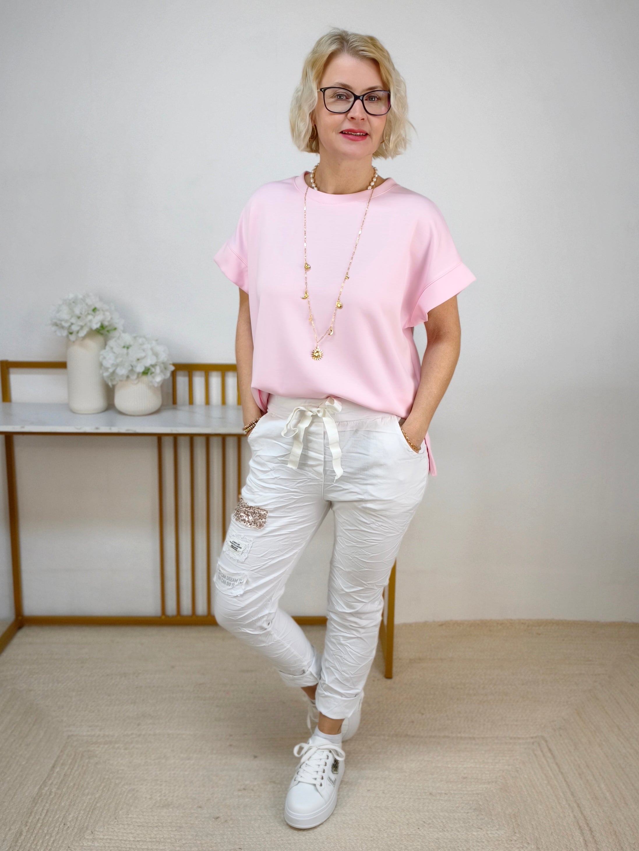 Damen Shirt "Ina" unifarben in rosa (38-44)