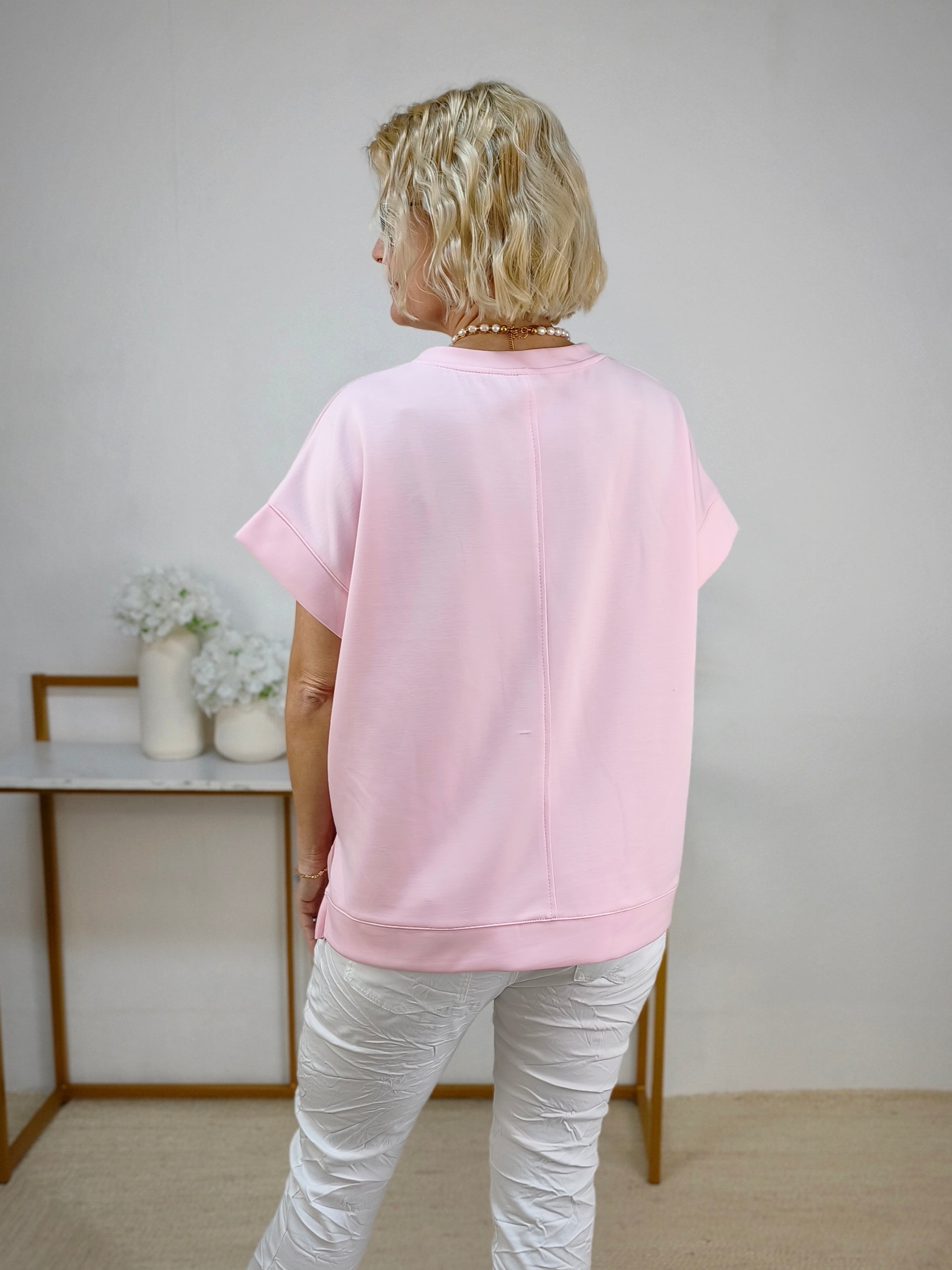 Damen Shirt "Ina" unifarben in rosa (38-44)