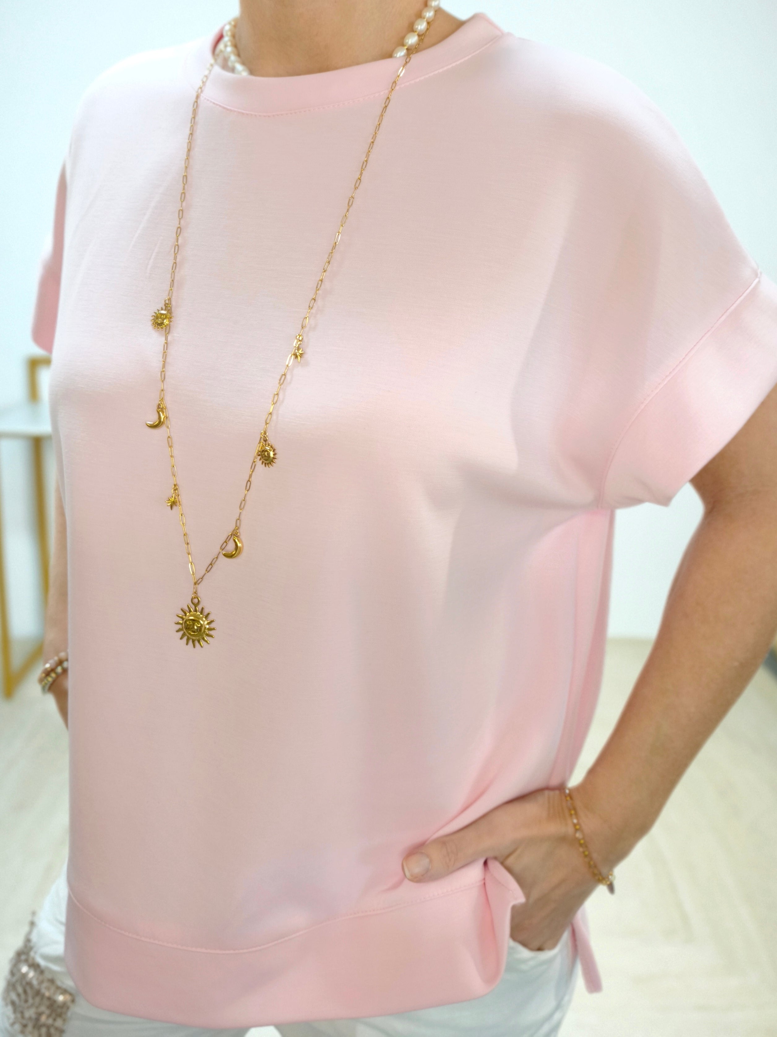 Damen Shirt "Ina" unifarben in rosa (38-44)