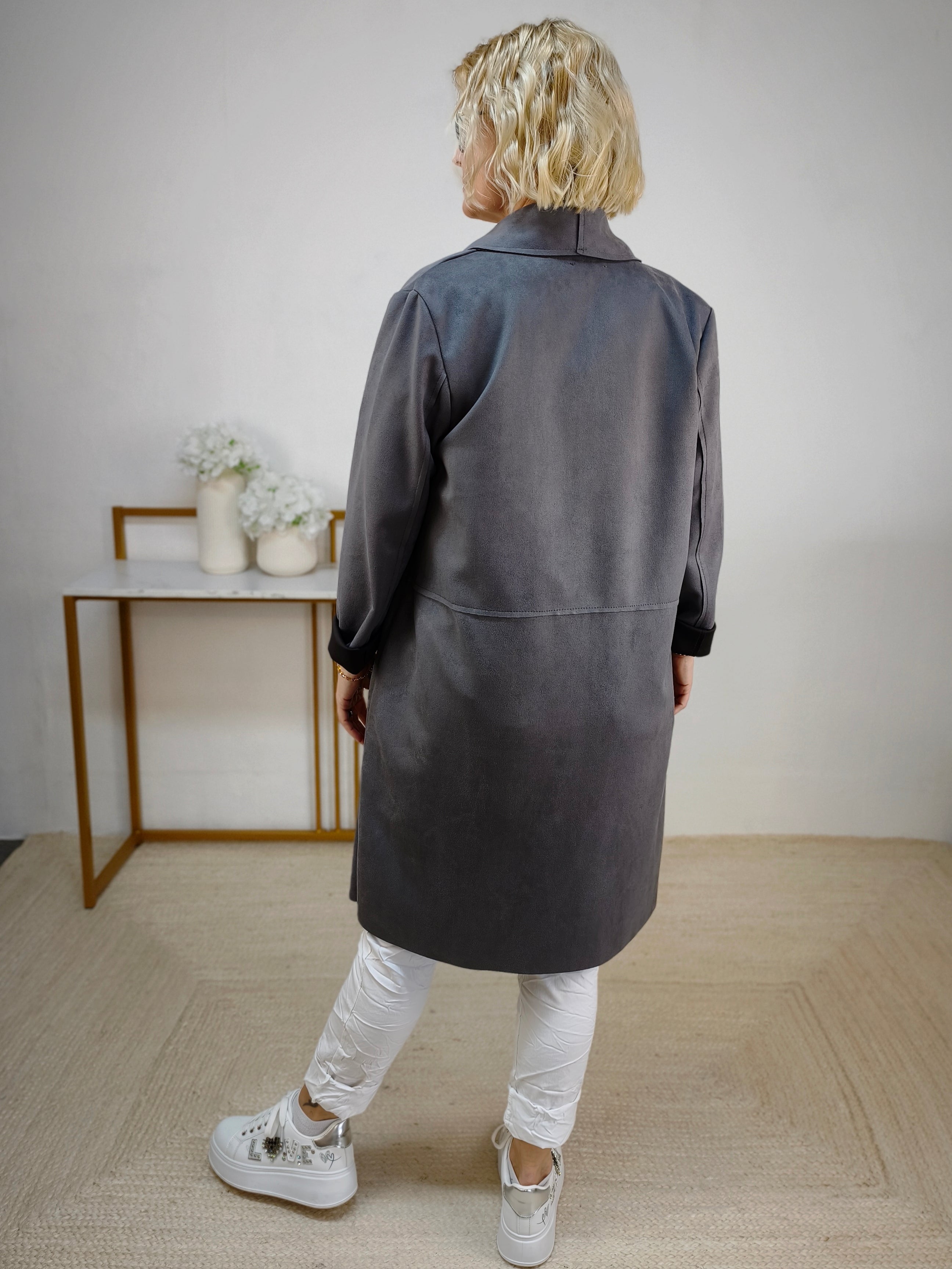 Leichter Mantel anthrazit (36-42)