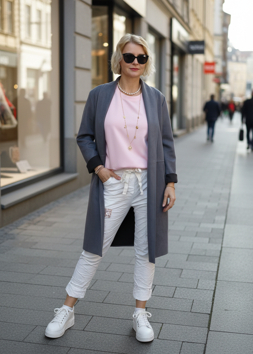 Leichter Mantel anthrazit (36-42)