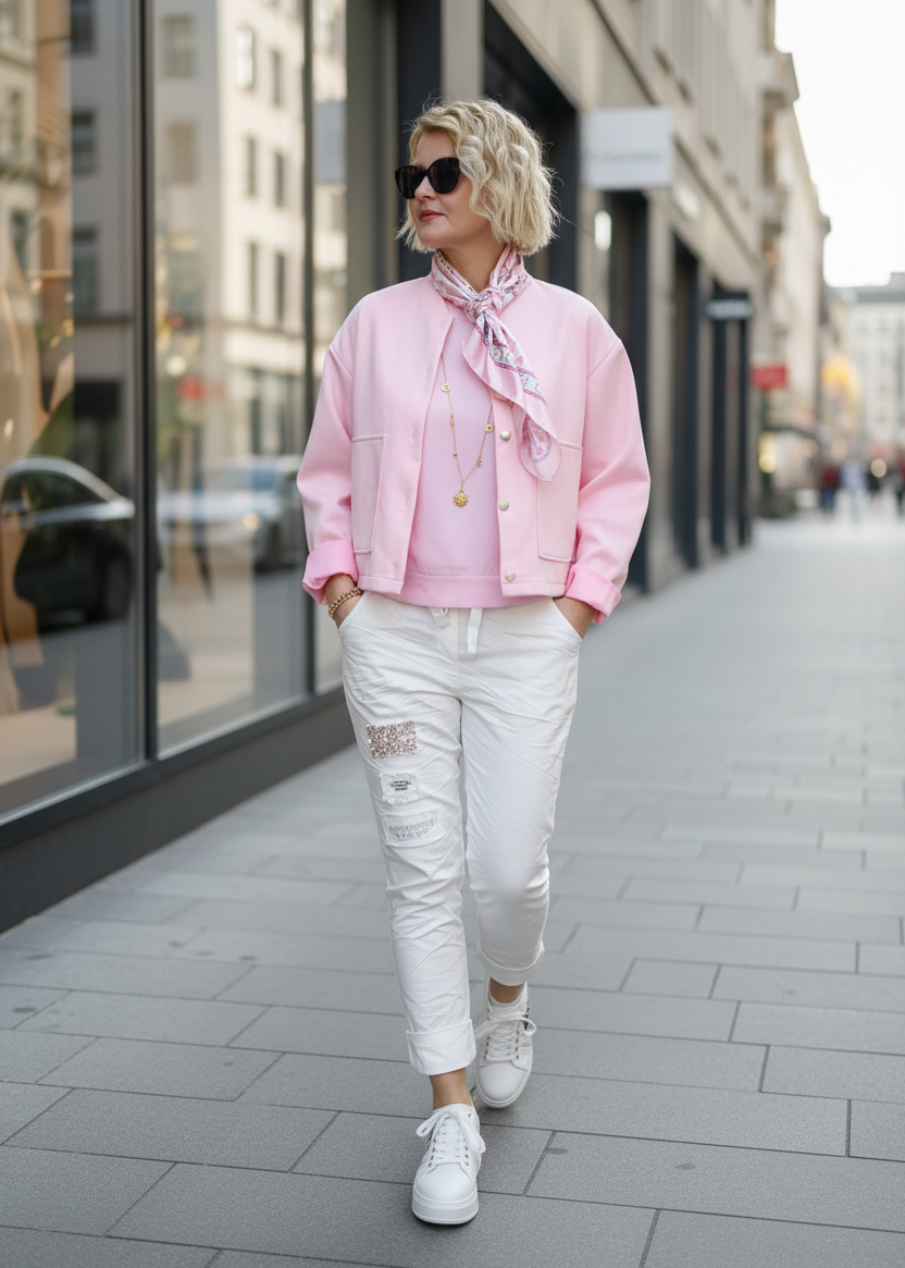 Leichter Sommerpulli in Feinstrick rosa (36-42)