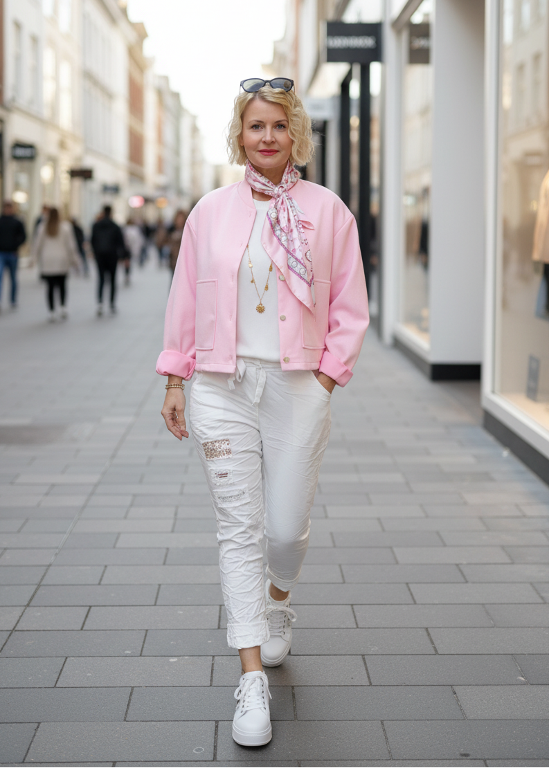 Leichter Sommerpulli in Feinstrick weiss (36-42)