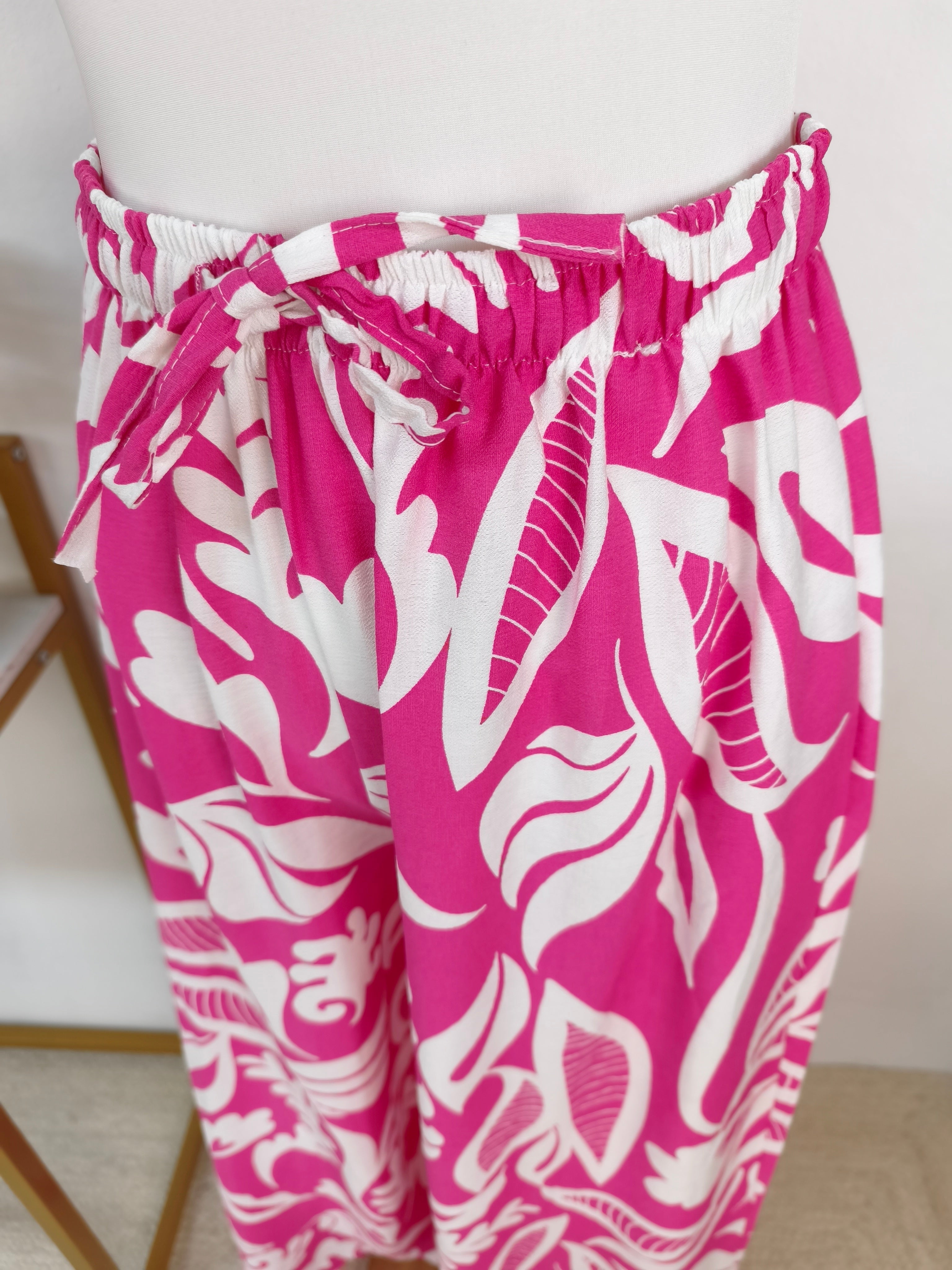 Zweiteiler Set "Bali" - Palazzohose & Shirt pink (44-46)