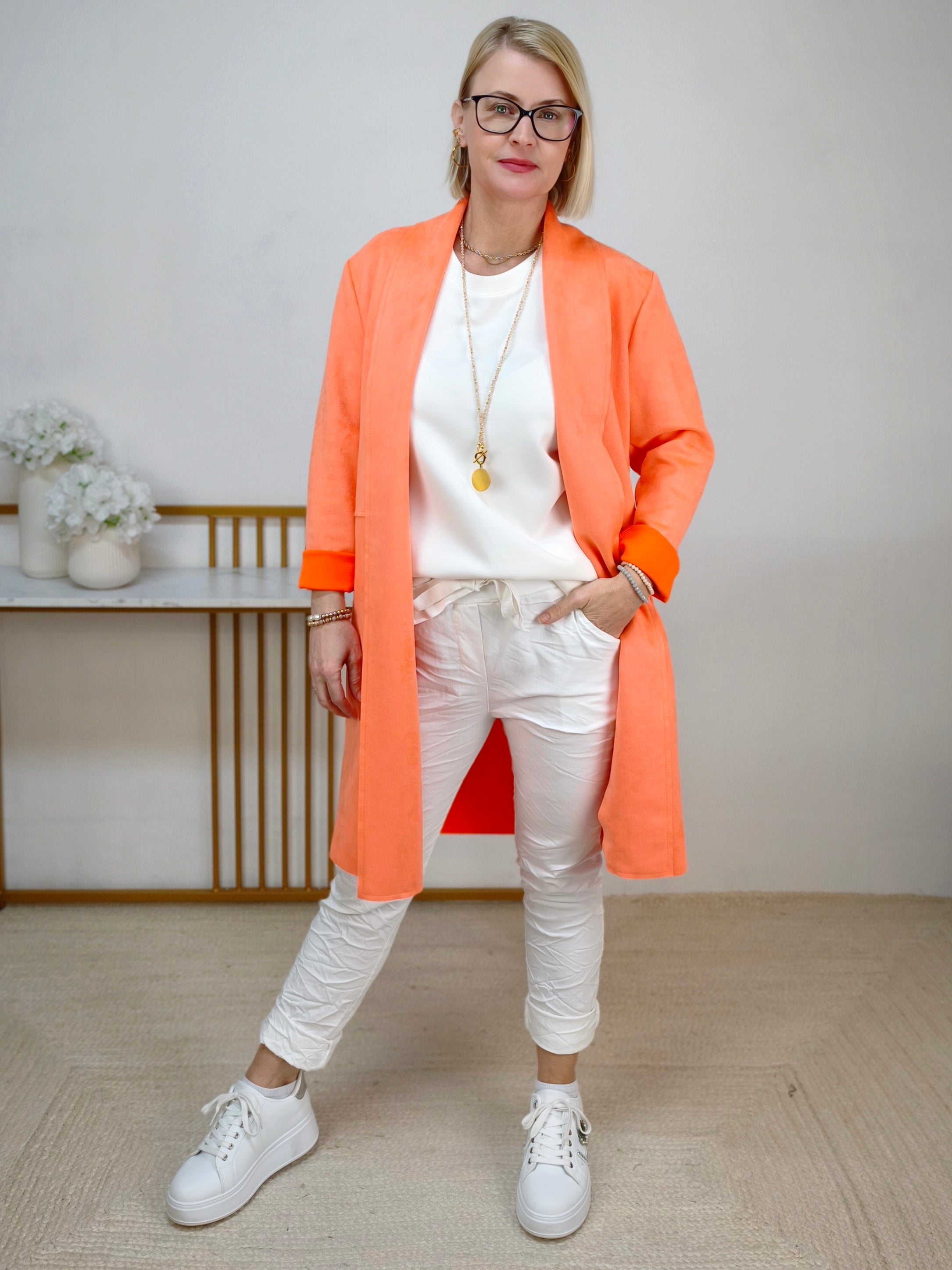 Leichter Mantel orange (36-42)