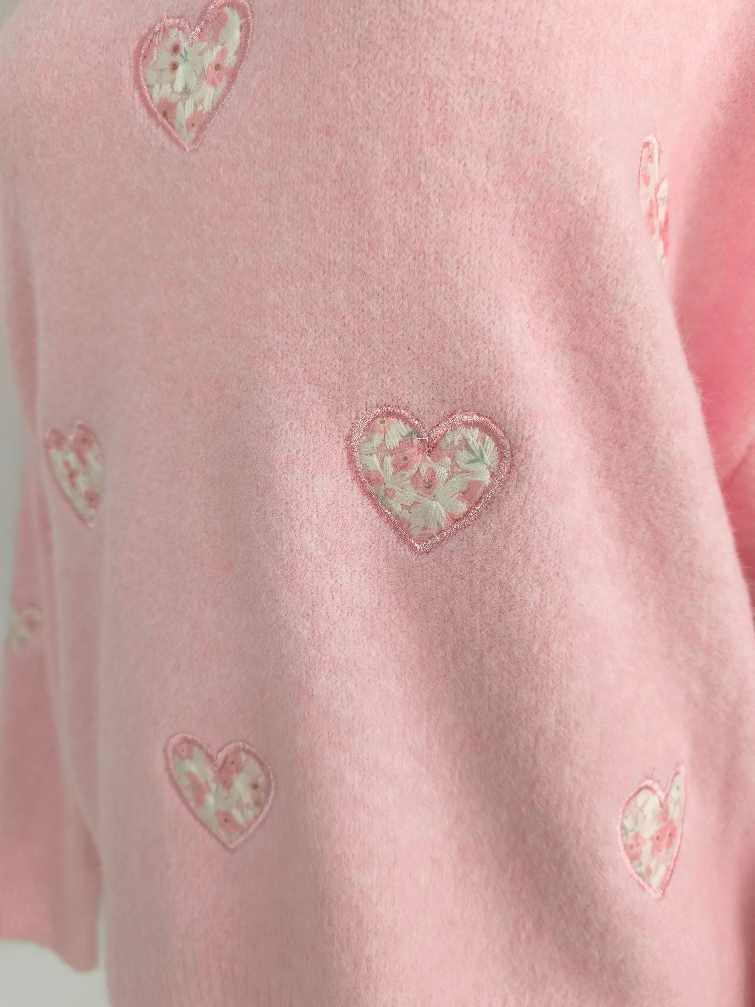 Pulli mit Stickereien in rosa (38-42)