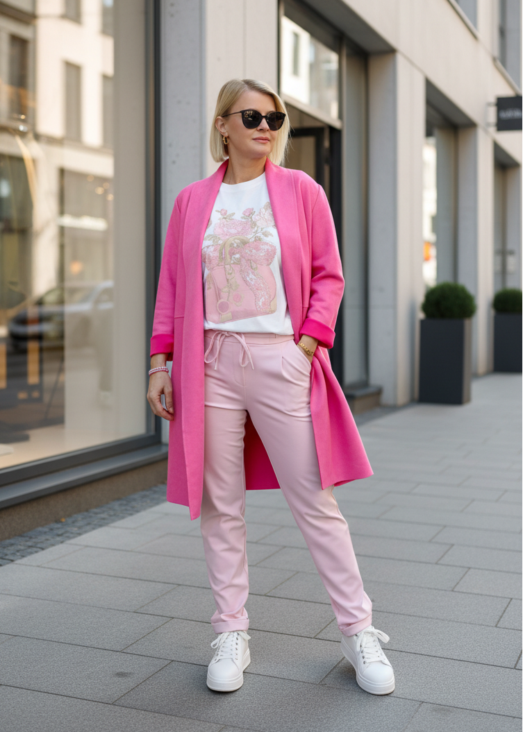 T-Shirt "Hand Bag" weiss/rosa (36-42)