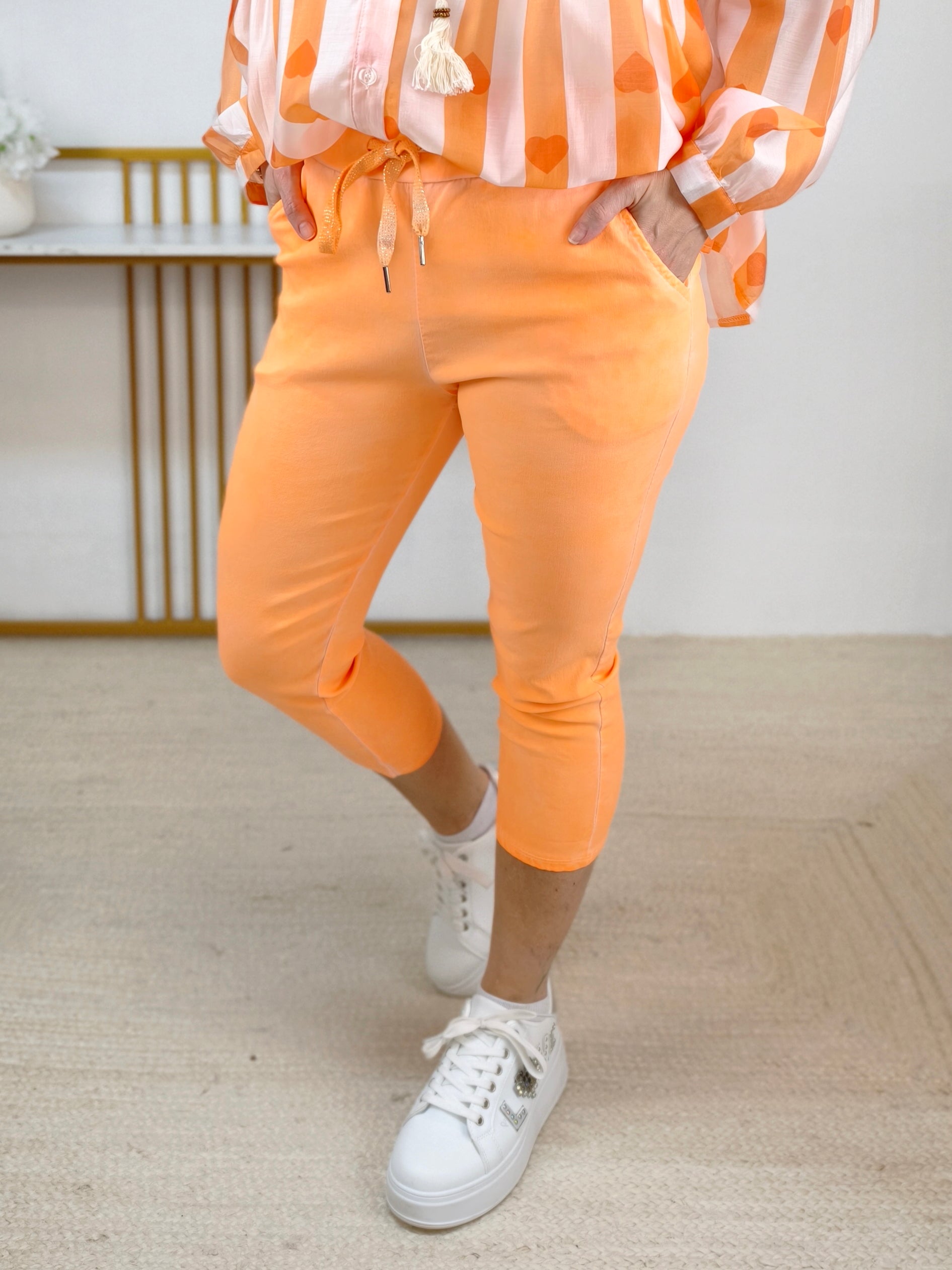 Capri - Stretchhose/Joggpant orange (36-42)