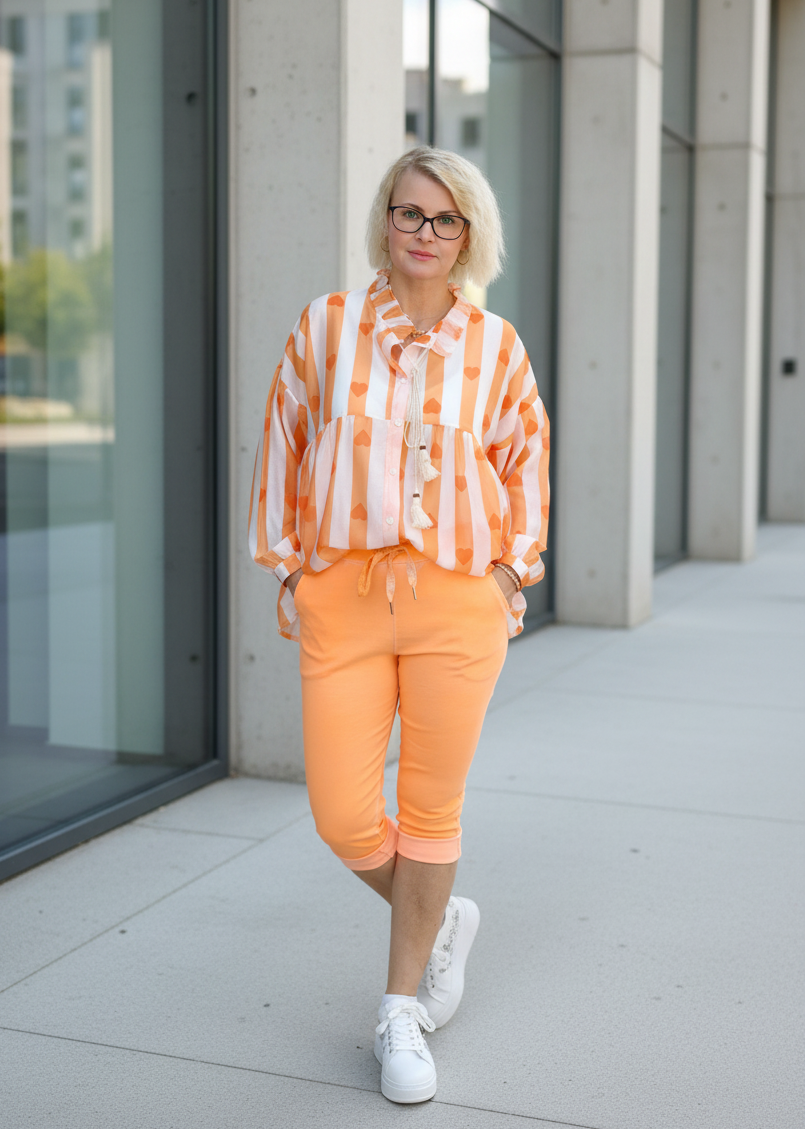 Capri - Stretchhose/Joggpant orange (36-42)