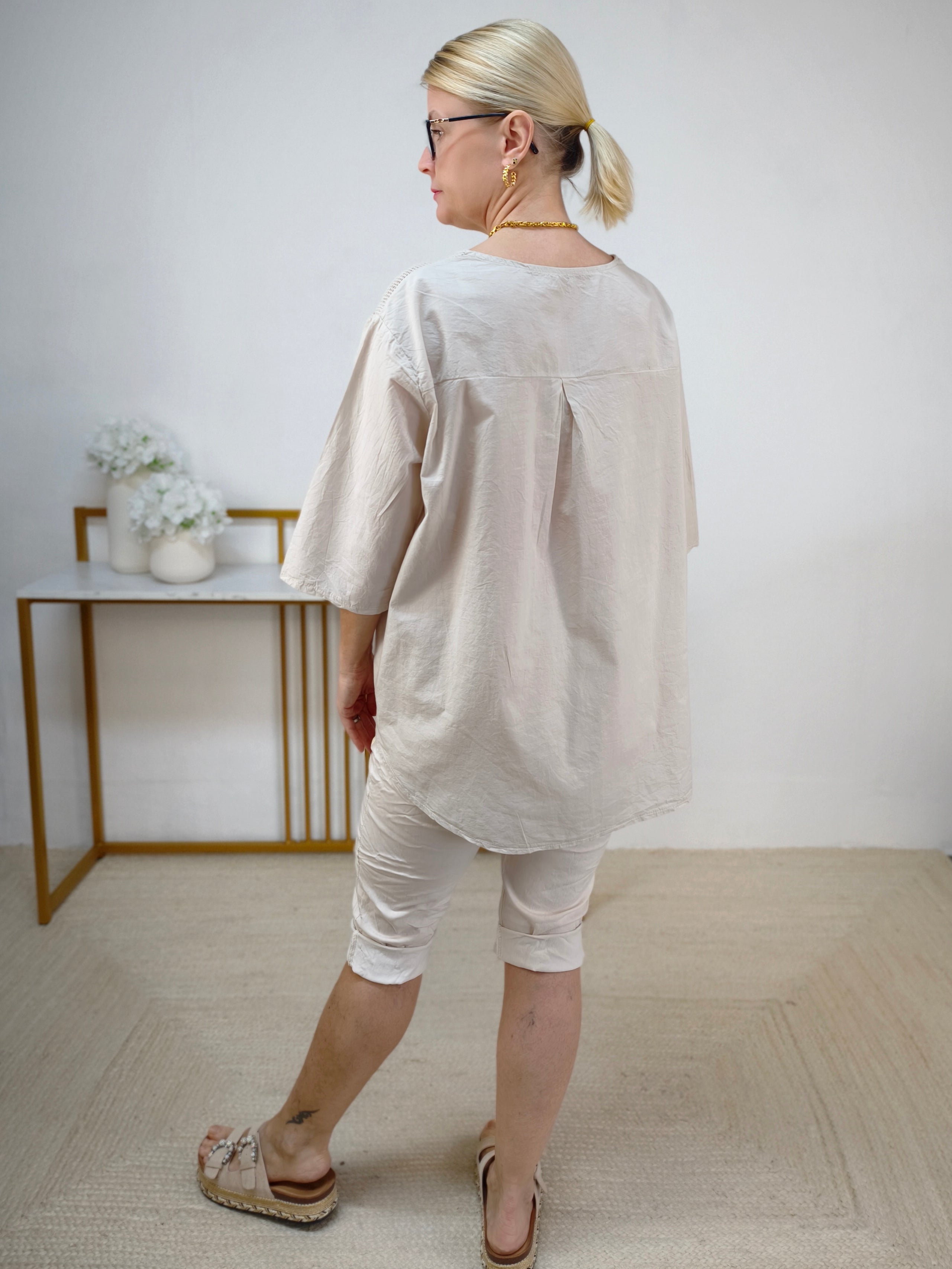 Blusen - Shirt "Mona" beige (38-42)