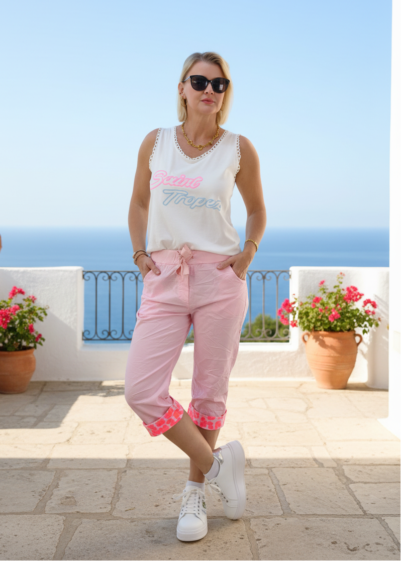 Top "Saint Tropez" in weiss (36-42)