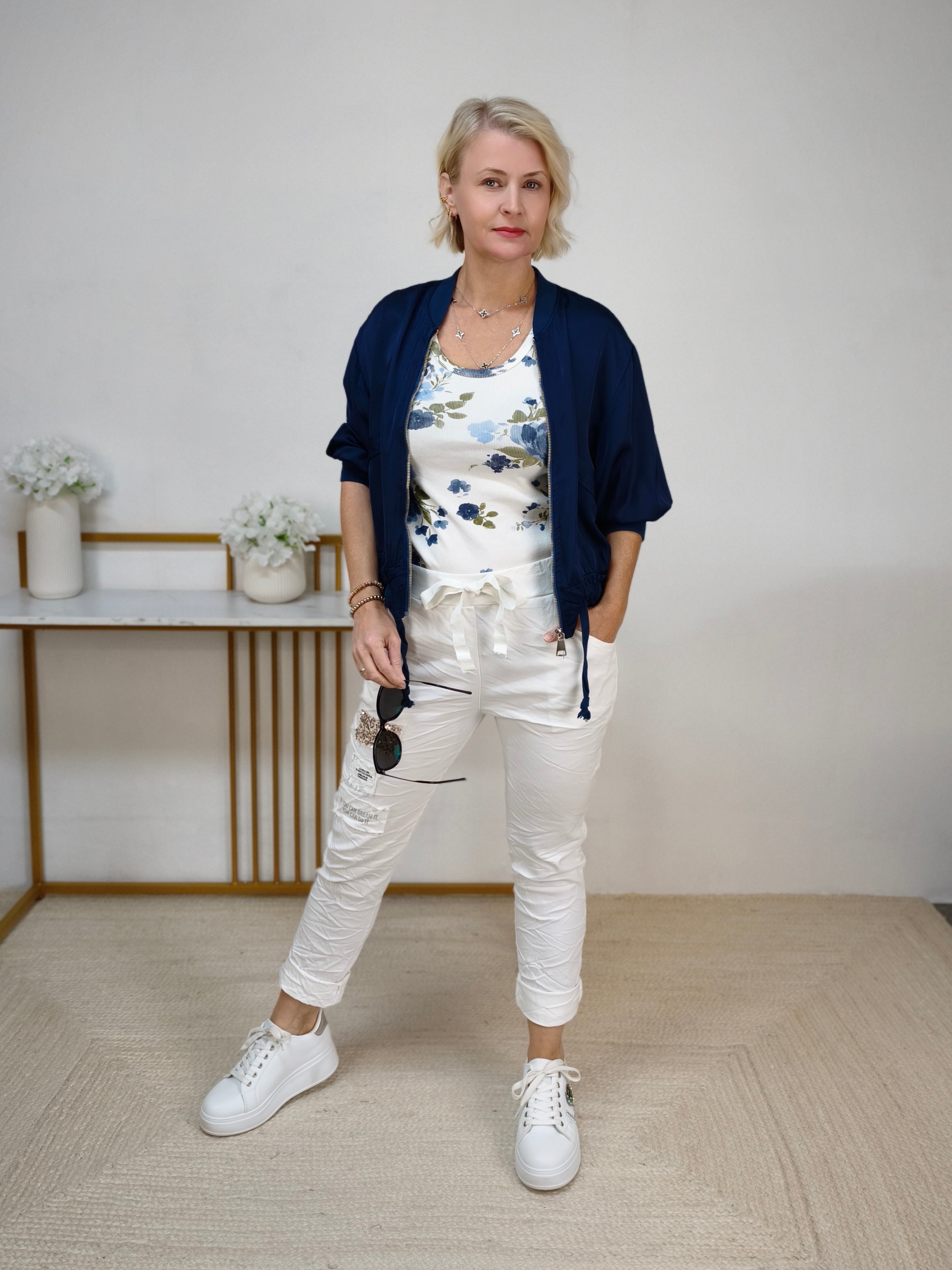 Leichte Kurzjacke im Blouson Style Dunkelblau (36-42/44)