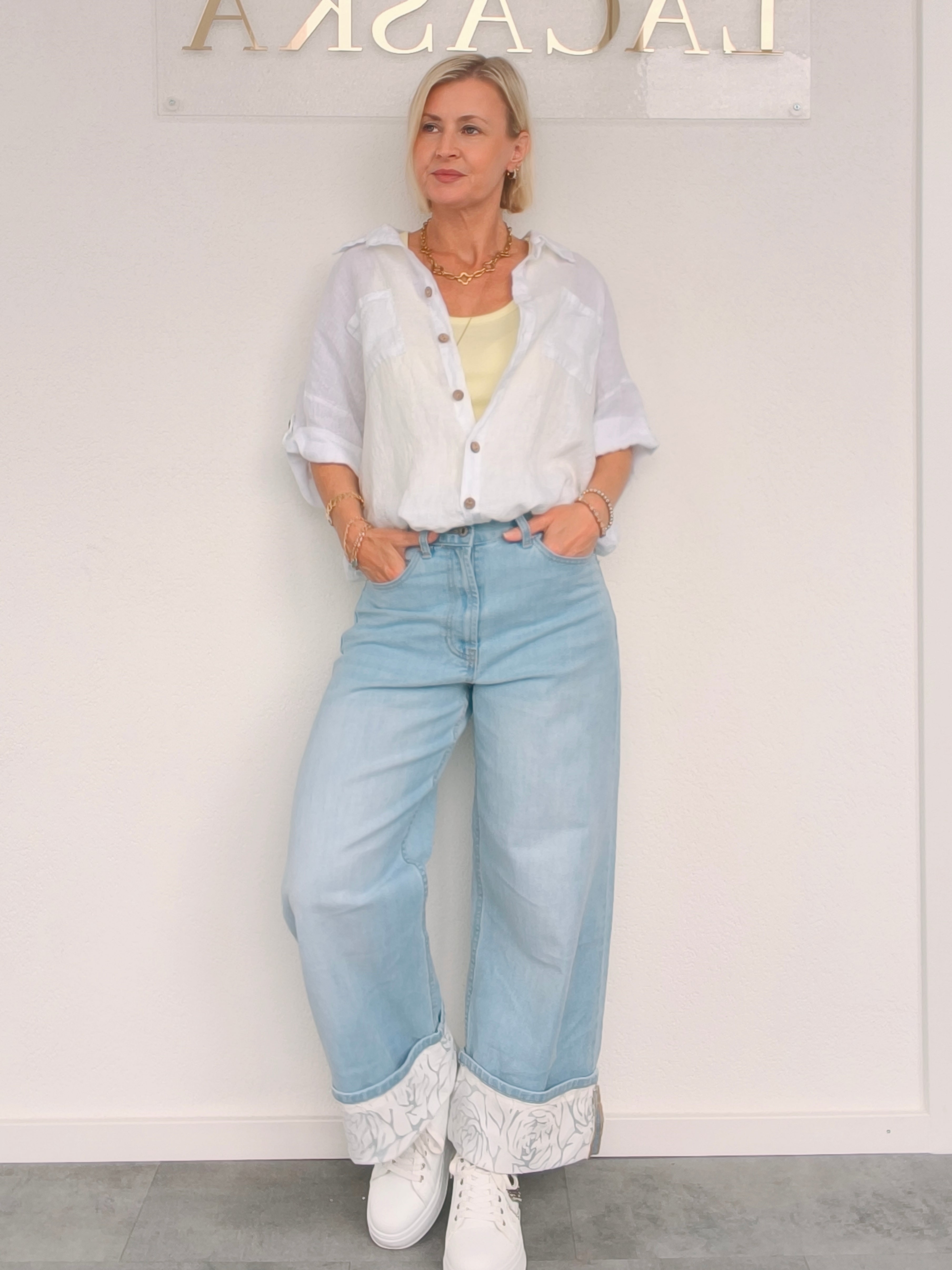 Helle Jeans "Rose" im Marlene Style (38/40/42)