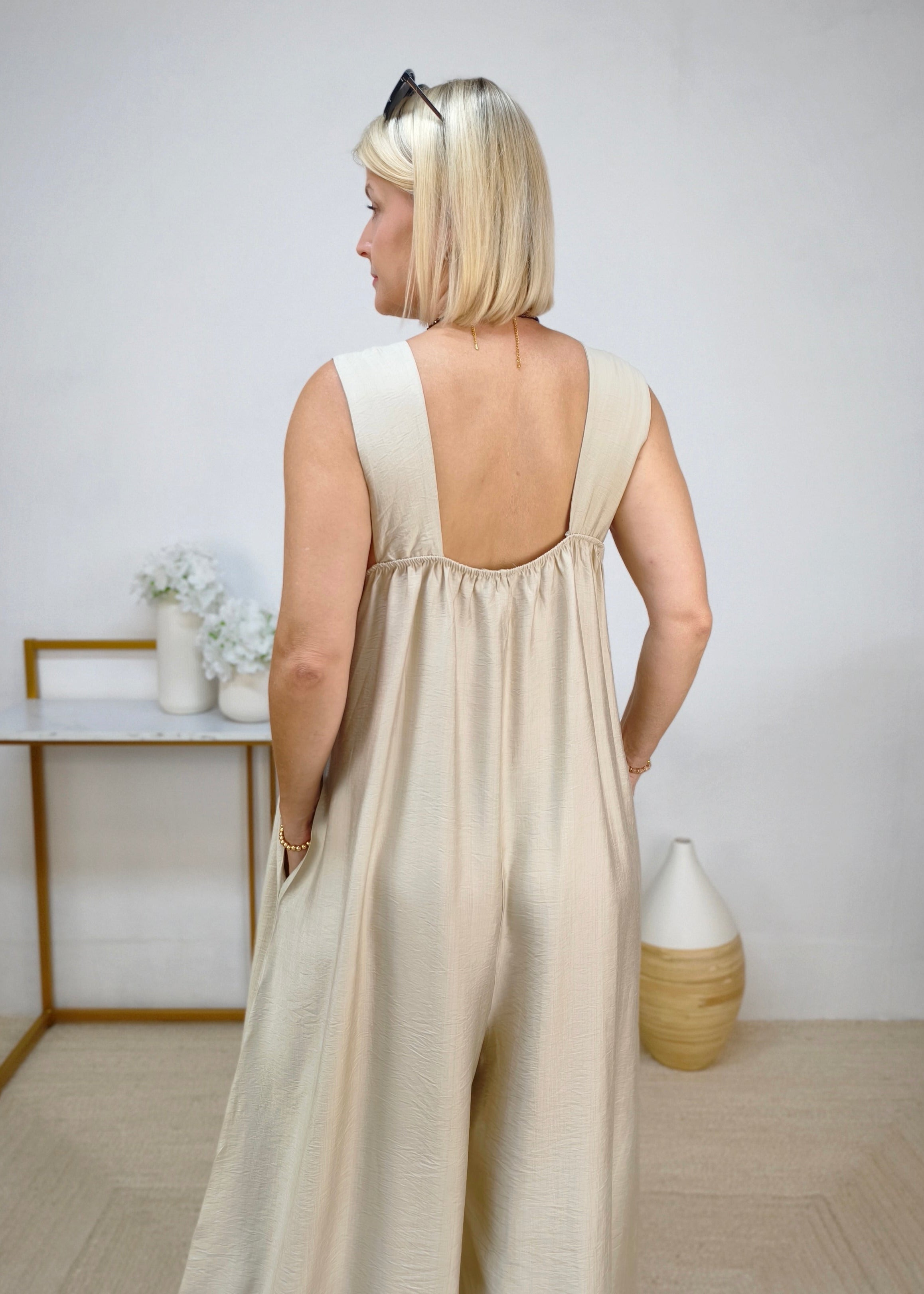 Boho Jumpsuit/Overall Beige (38-42/44)