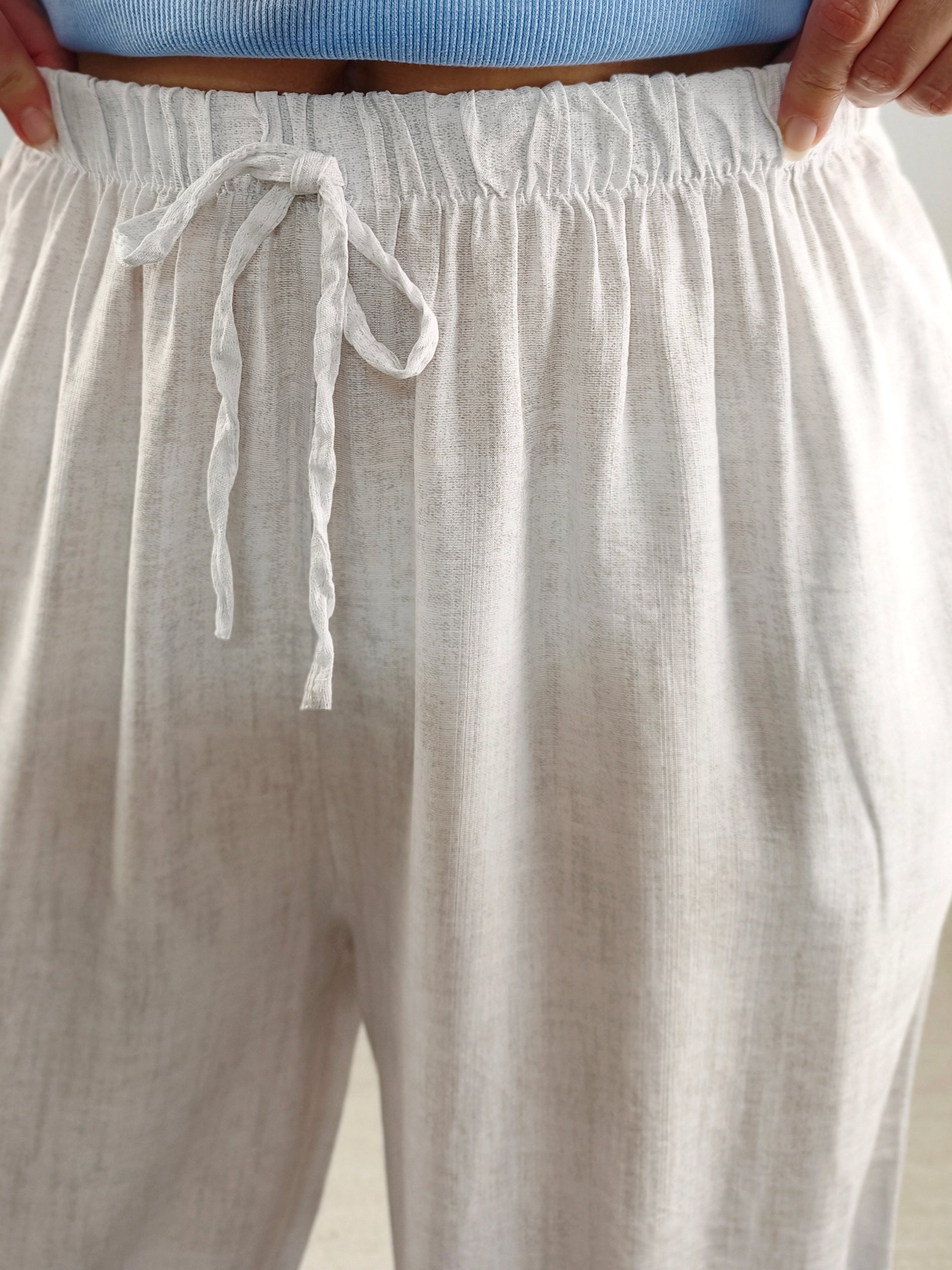 Cargohose - Pumphose in Weiss meliert (36-42)