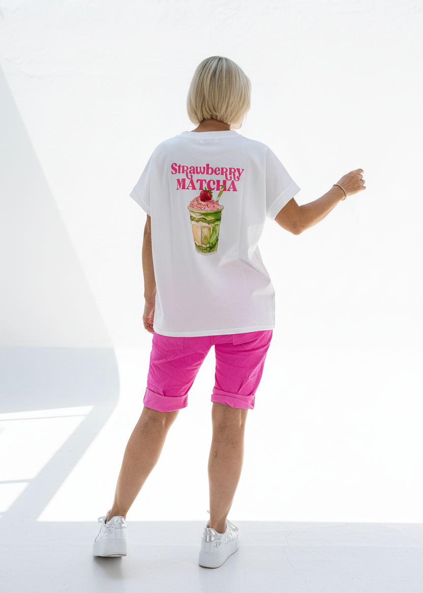T-Shirt "Matcha" weiss/pink (40-44)