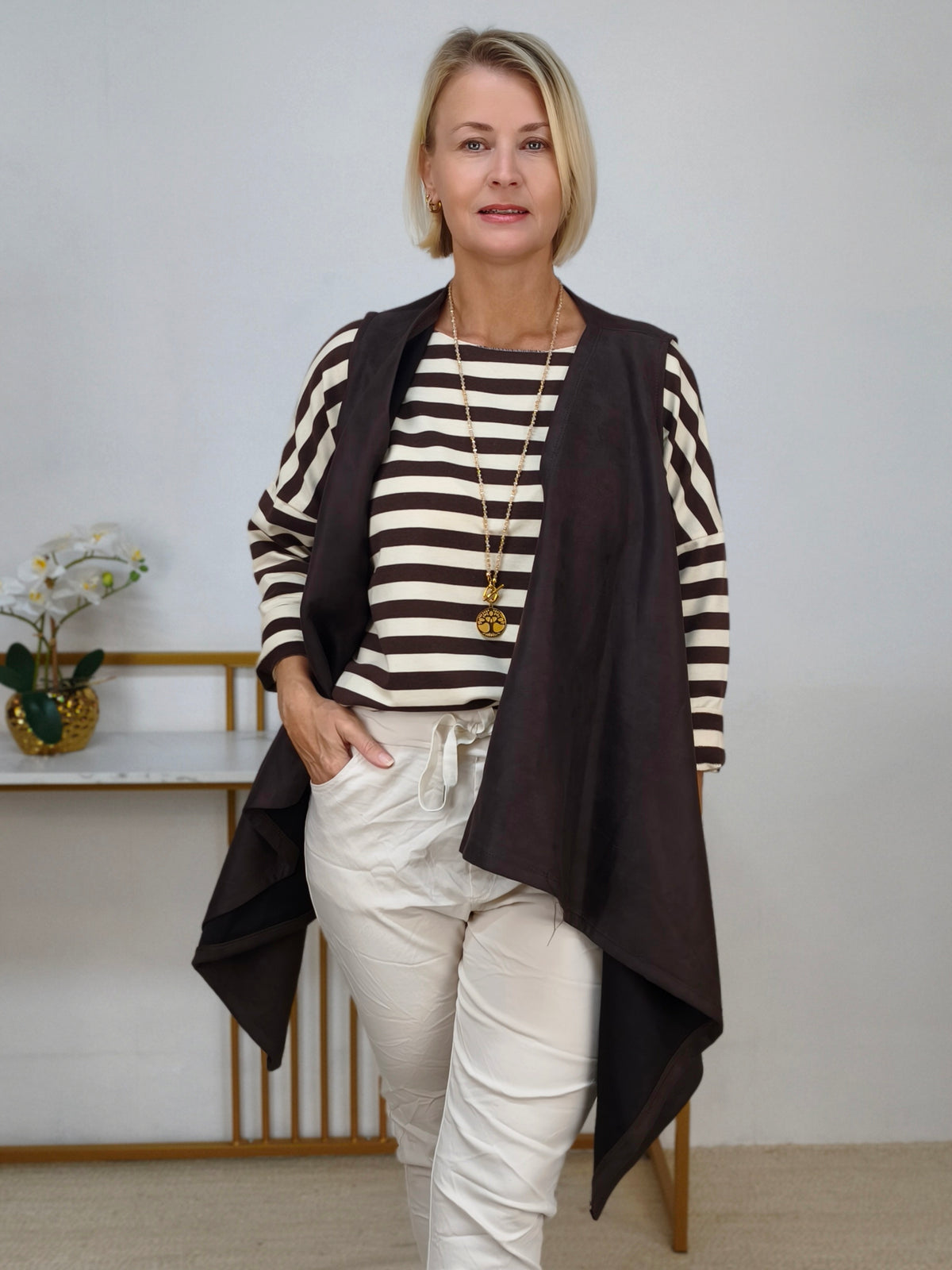 Weste "Anni" in coffee (38-44)