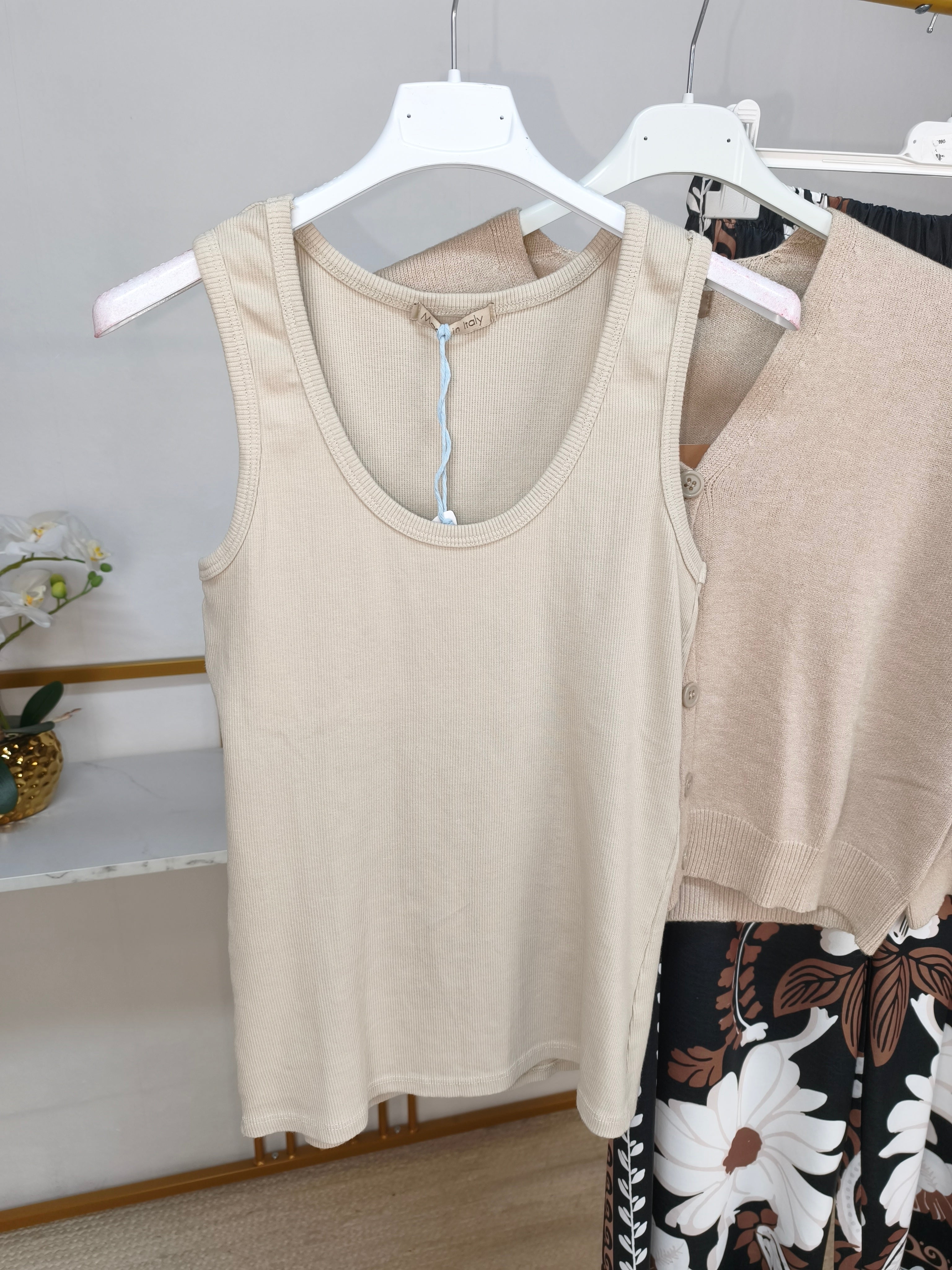 Stimmiges Outfit Set beige-schwarz (36-40)