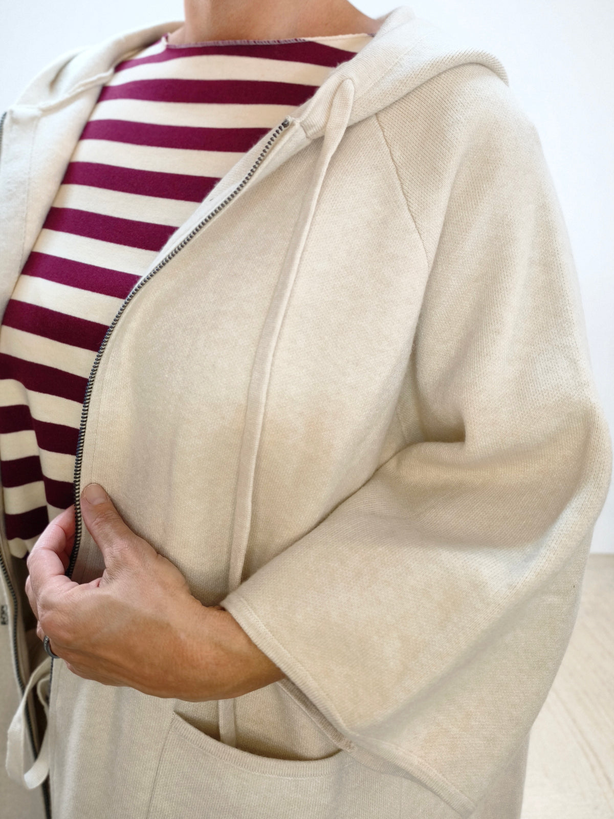 Basic Cardigan Hellbeige (42-46)
