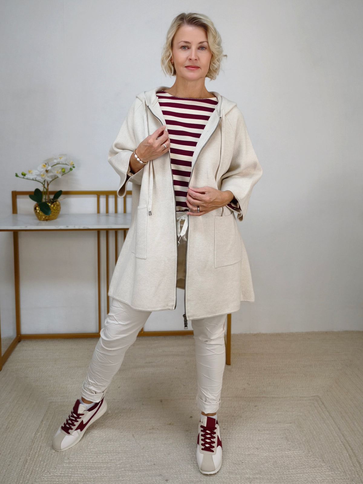 Basic Cardigan Hellbeige (42-46)