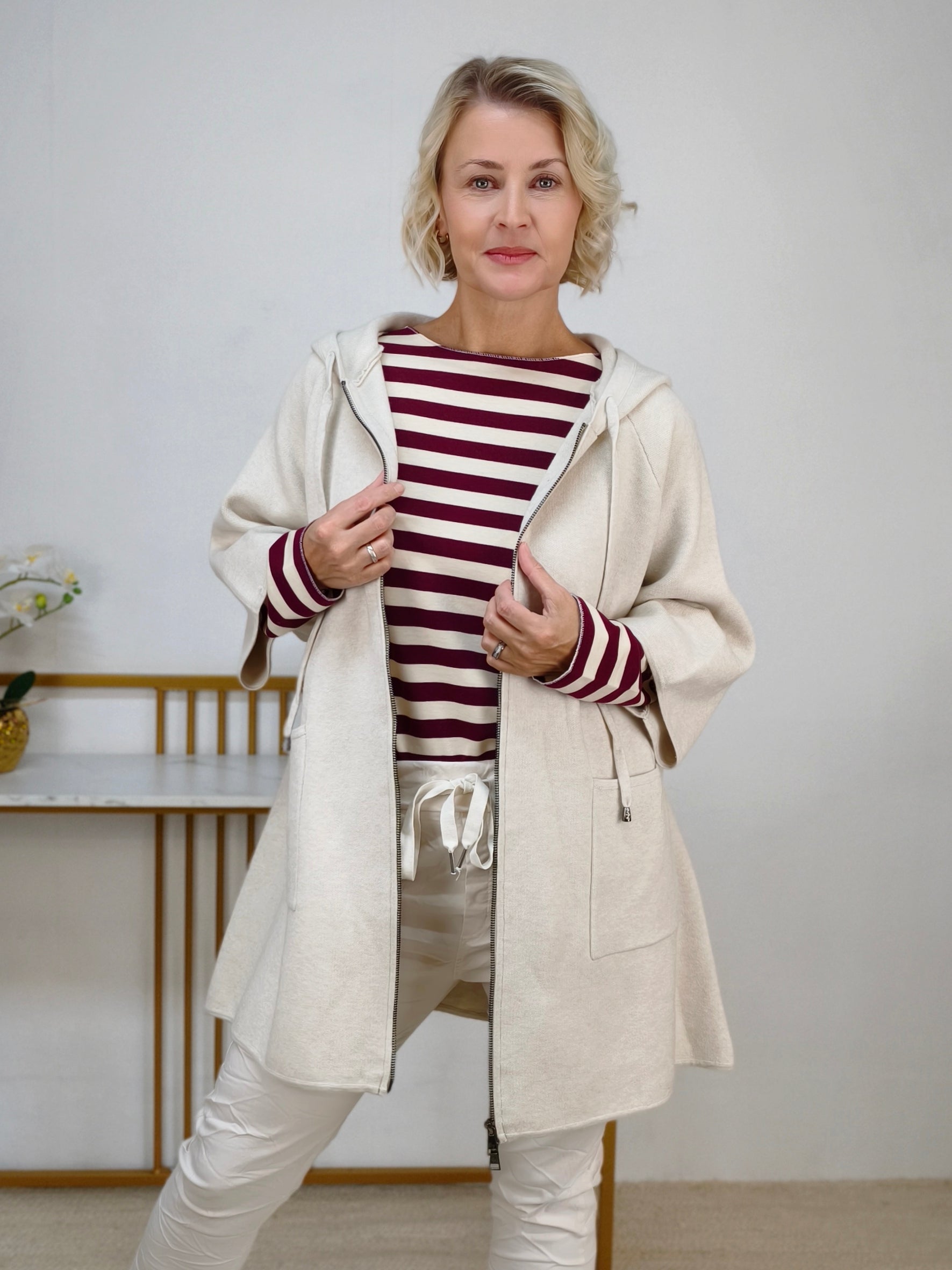 Basic Cardigan Hellbeige (42-46)