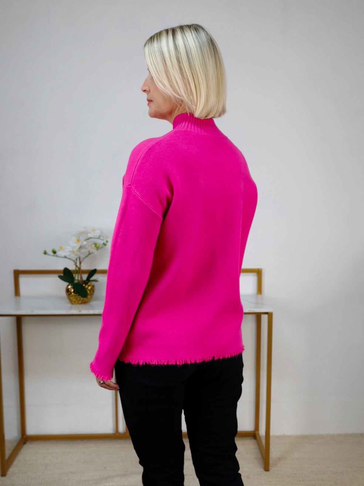 Pullover mit Turtle Neck Pink (38-42)