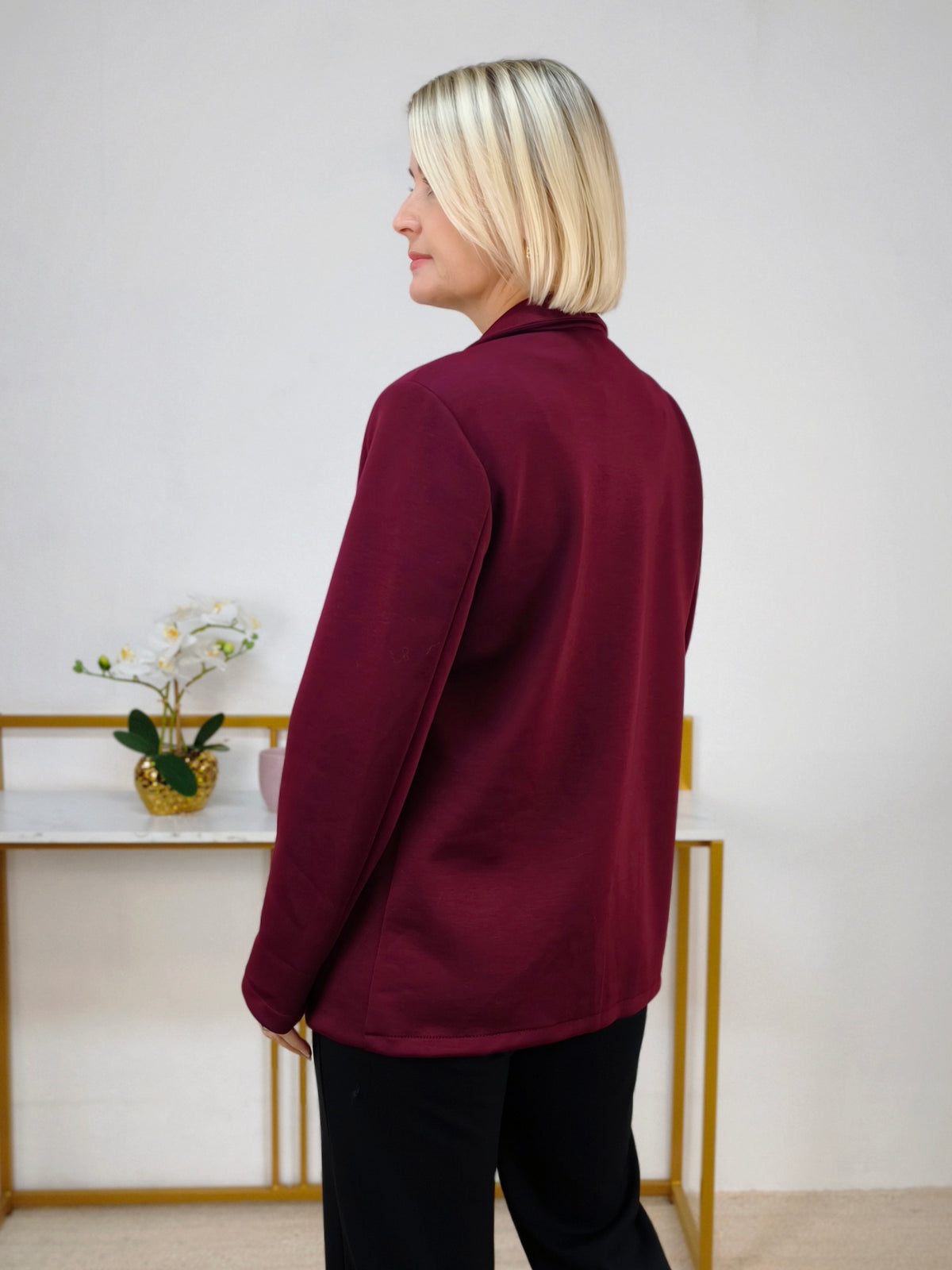 Weicher, sportlicher Blazer in Burgundy (36-40/42)