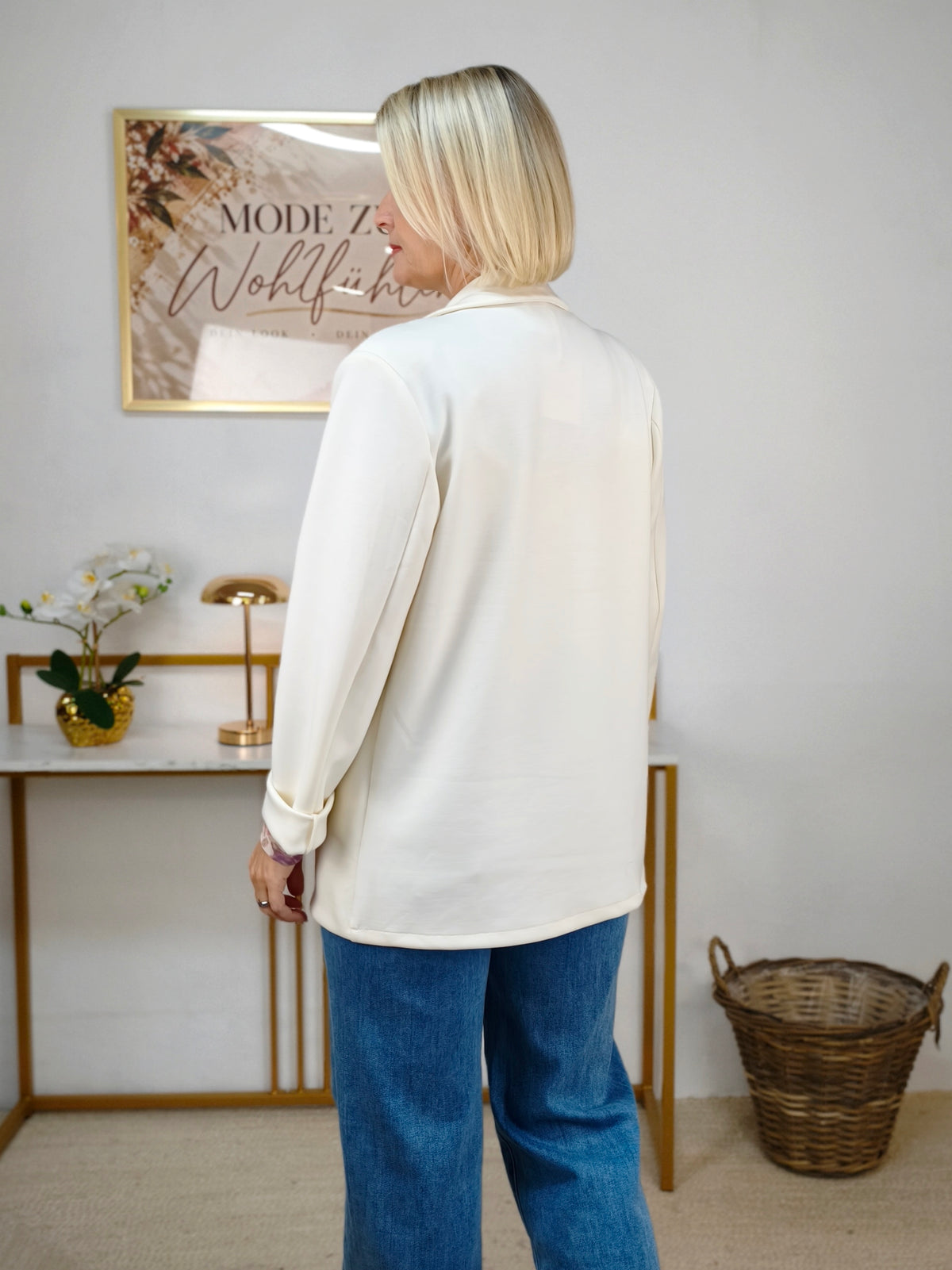Weicher Blazer in Creme (36-40/42)