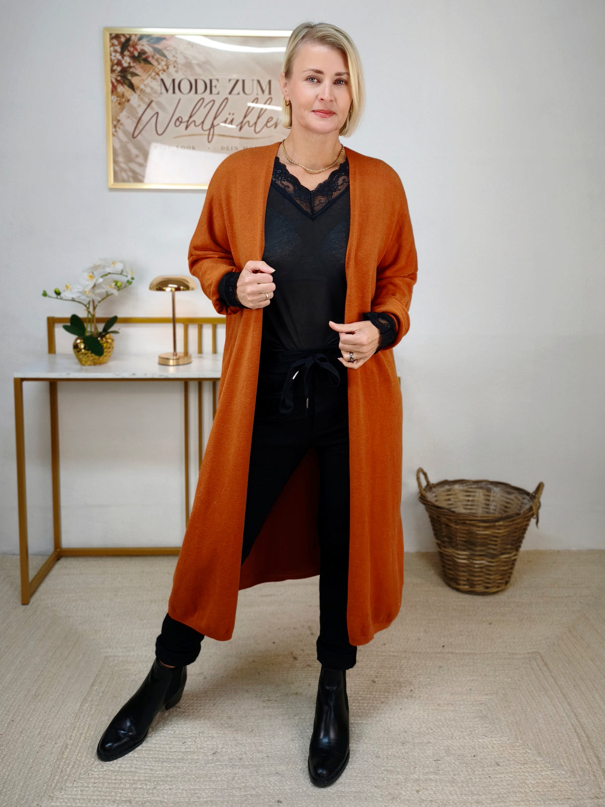 Long Cardigan Rostbraun (40-44/46)