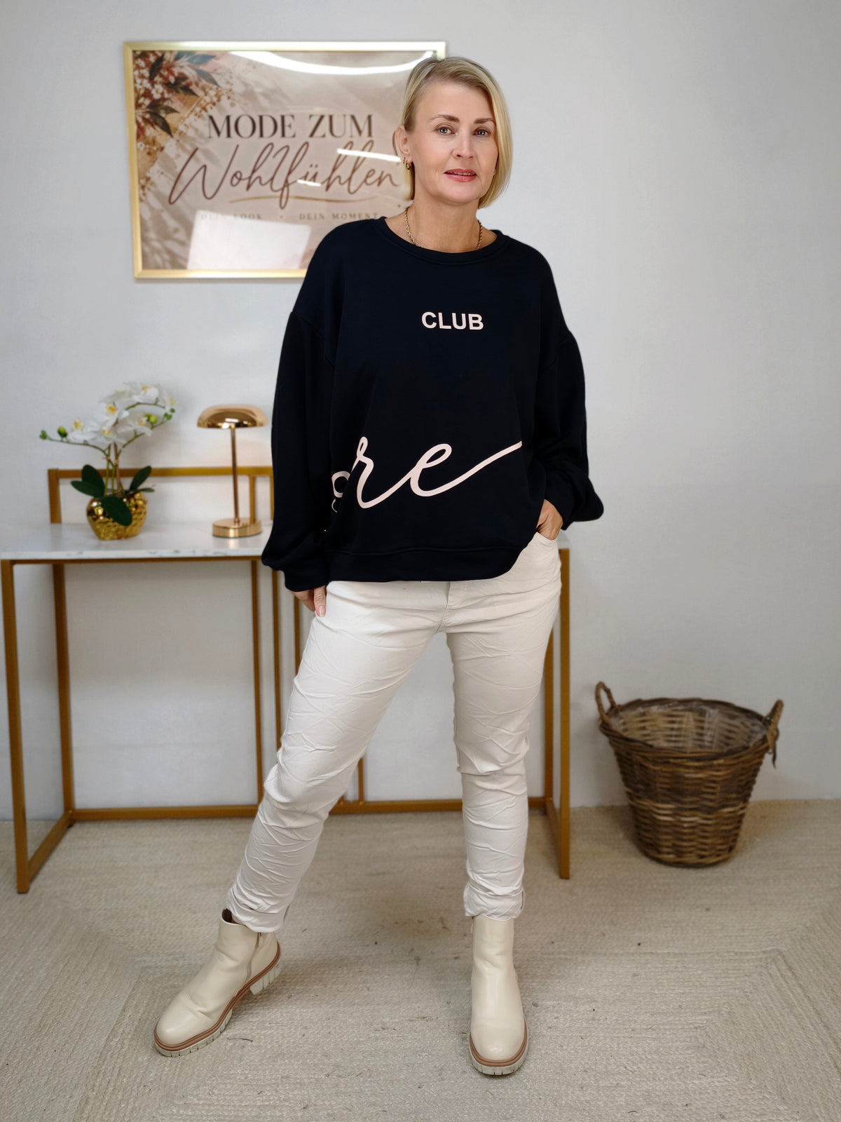 Sweatshirt "Club" Schwarz (38-42)